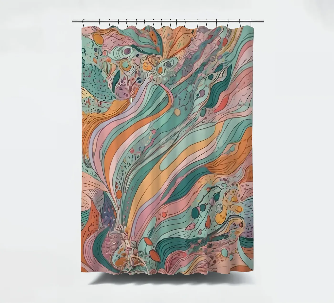Abstract Pattern shower curtain by Charnwood Prints