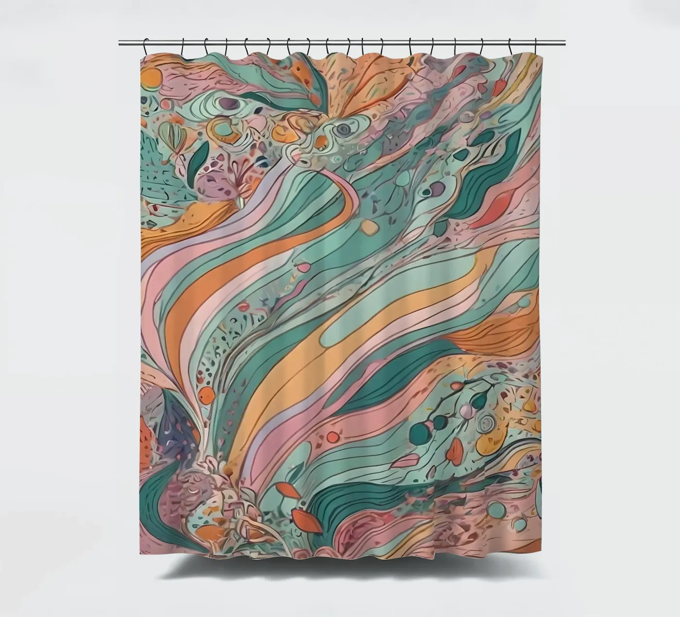 Abstract Pattern shower curtain by Charnwood Prints