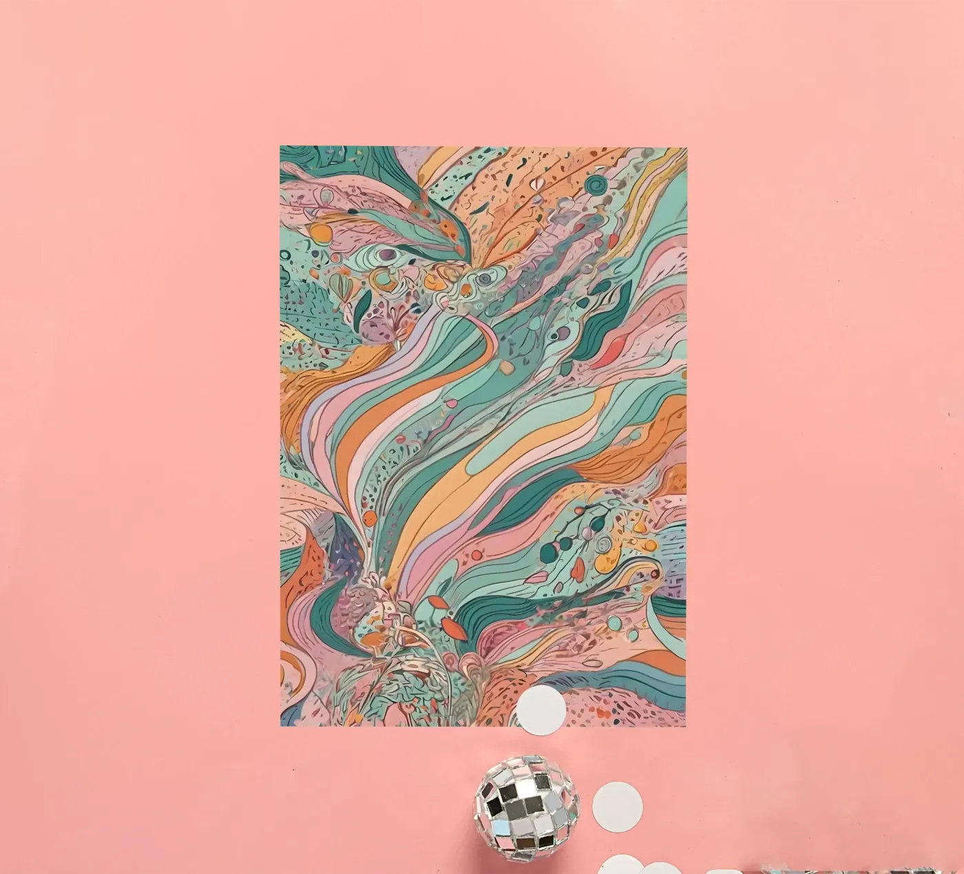 Abstract patroon sticker van Charnwood Prints