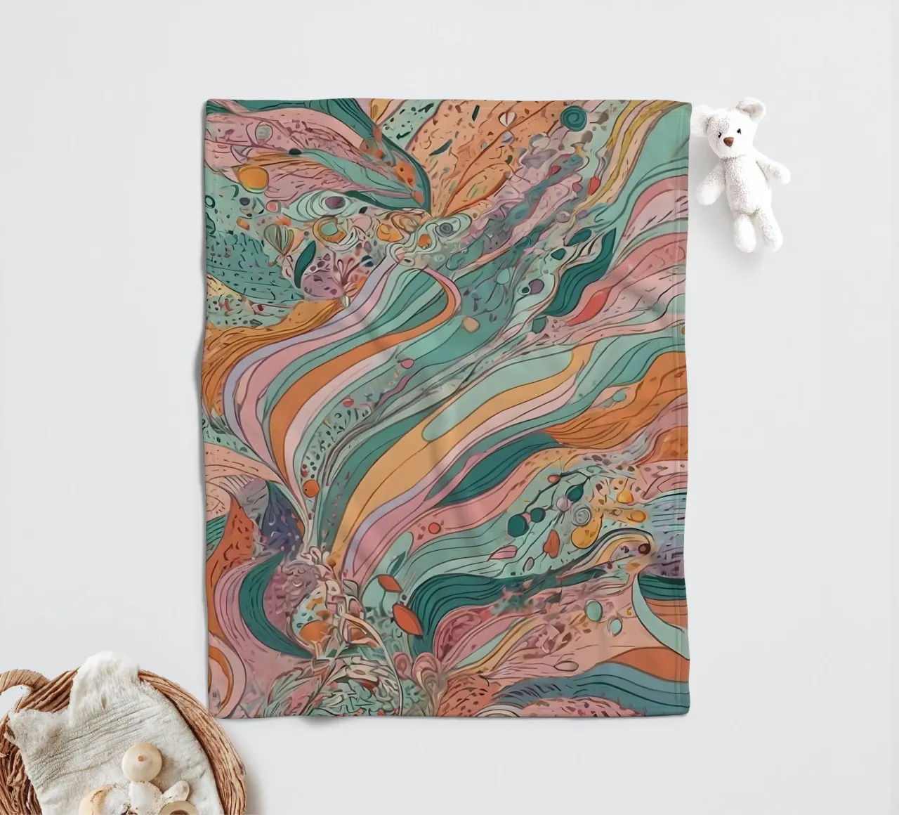 Abstract Pattern fleece blanket by Charnwood Prints