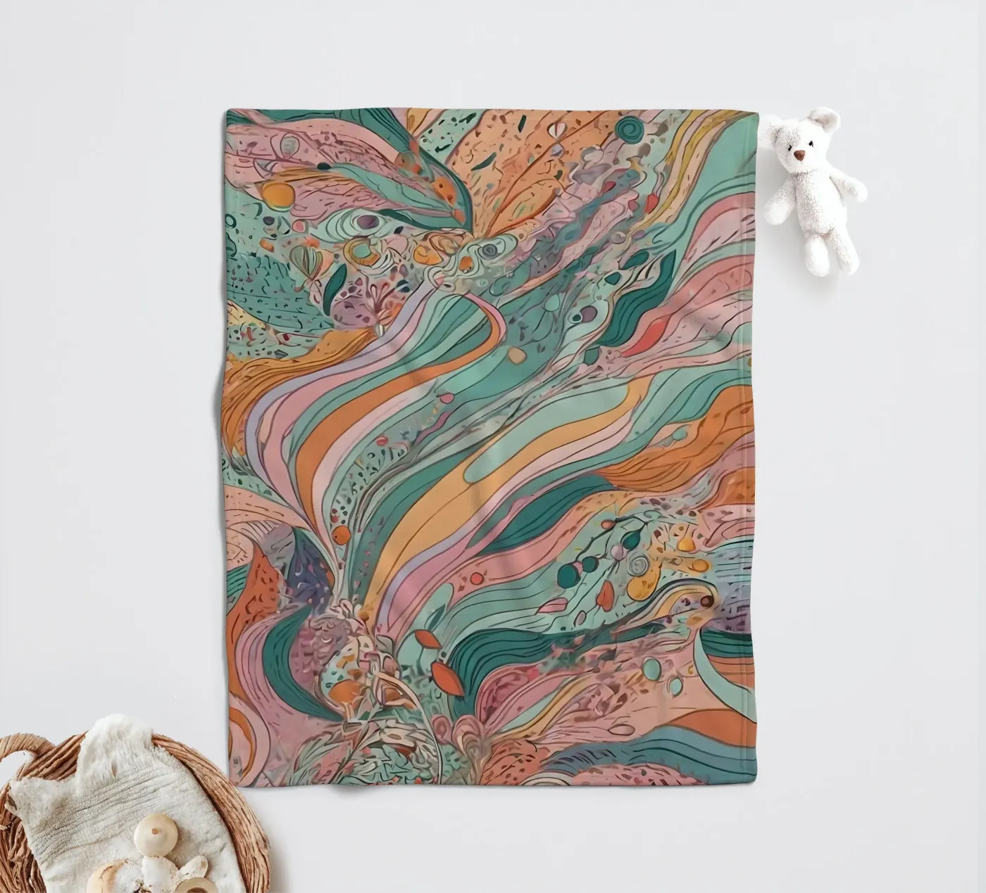 Abstract Pattern fleece blanket by Charnwood Prints