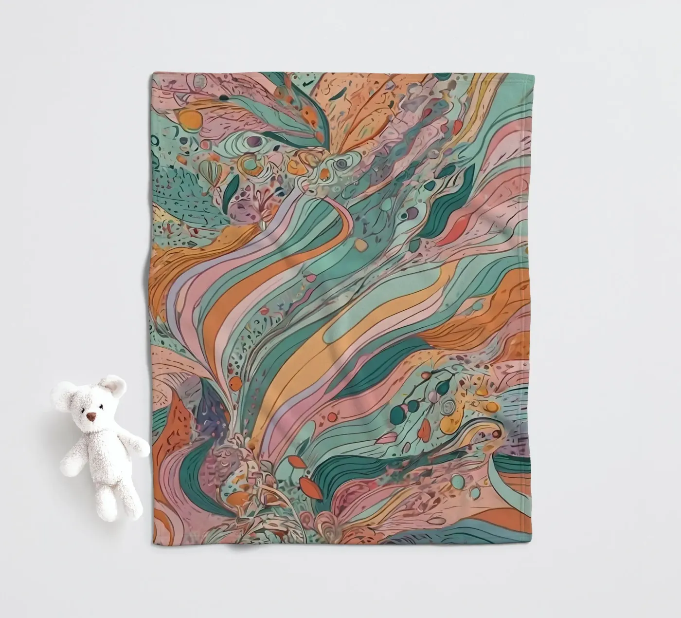 Abstract Pattern fleece blanket by Charnwood Prints