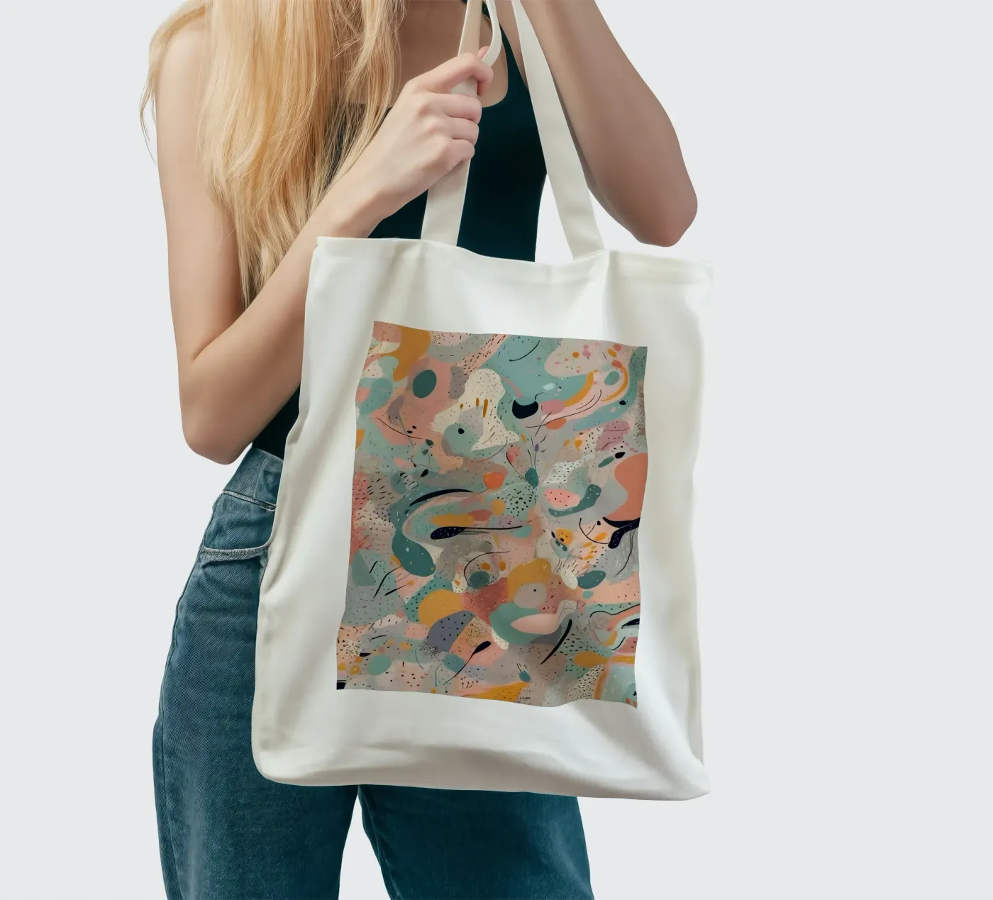 Modello astratto borsa in juta da Charnwood Prints