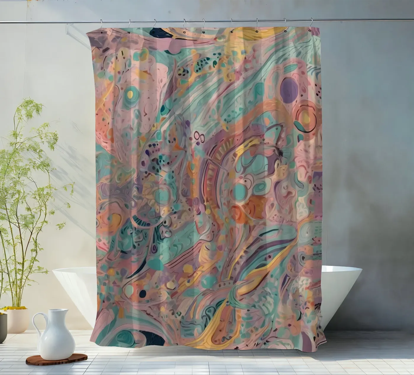 Modello astratto tenda da doccia da Charnwood Prints