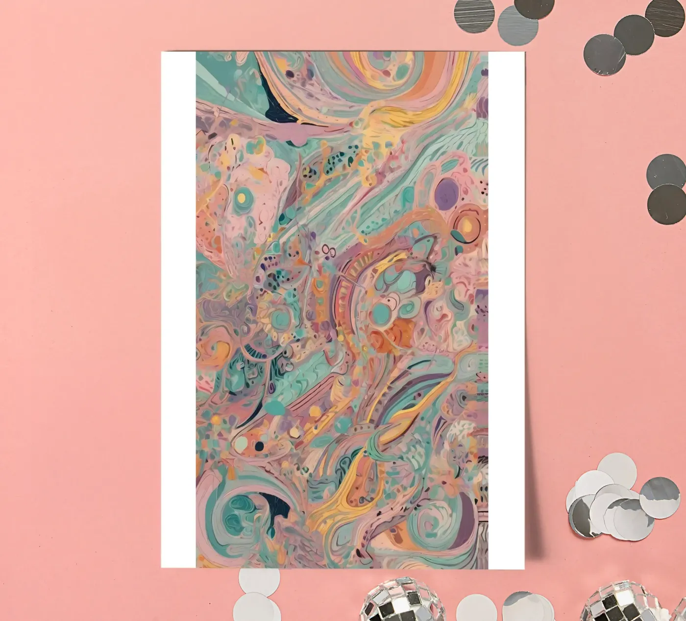 Abstract Pattern stickervel van Charnwood Prints