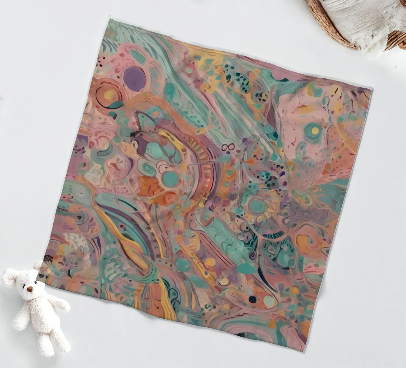 Abstract patroon fleecedeken van Charnwood Prints