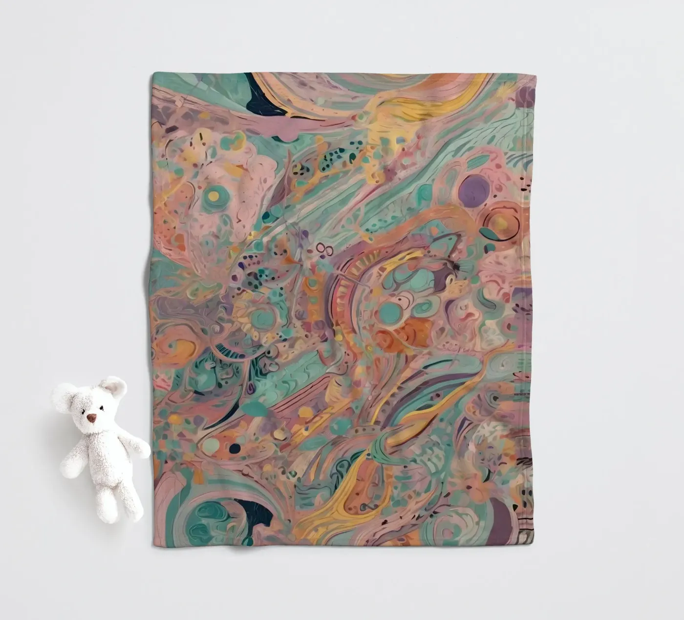 Abstract patroon fleecedeken van Charnwood Prints