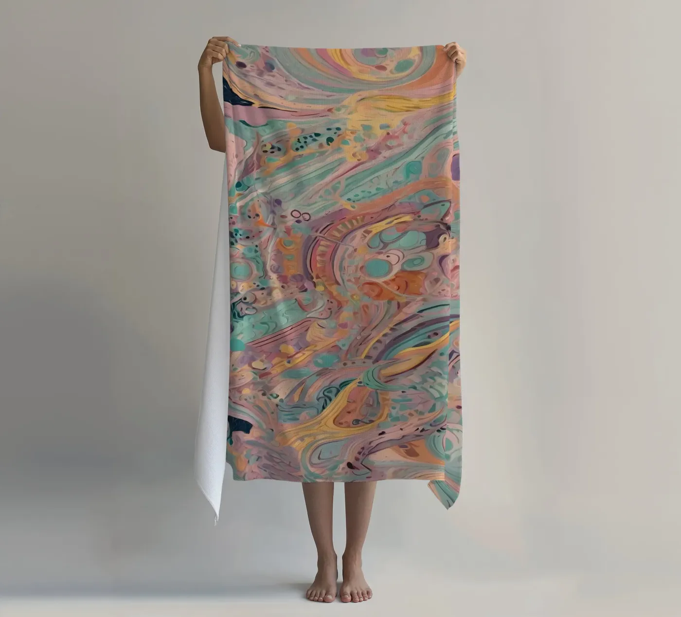 Abstract patroon strandhanddoek van Charnwood Prints