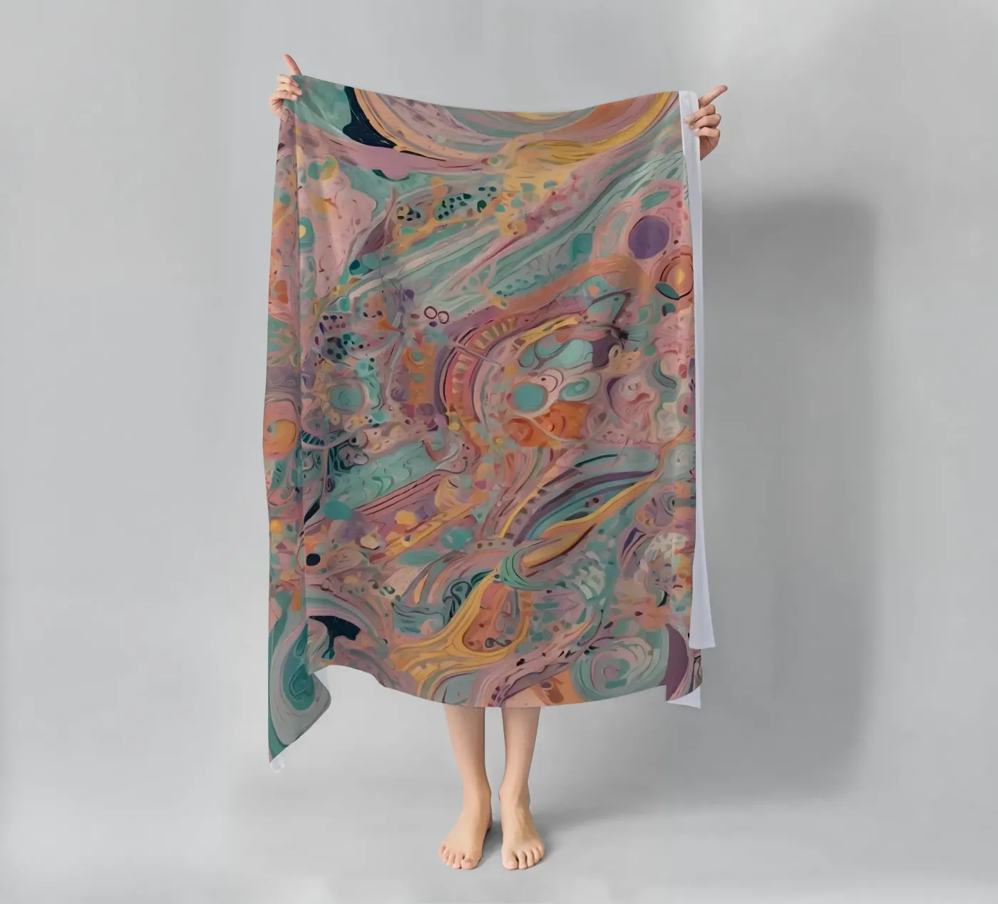 Abstract patroon strandhanddoek van Charnwood Prints