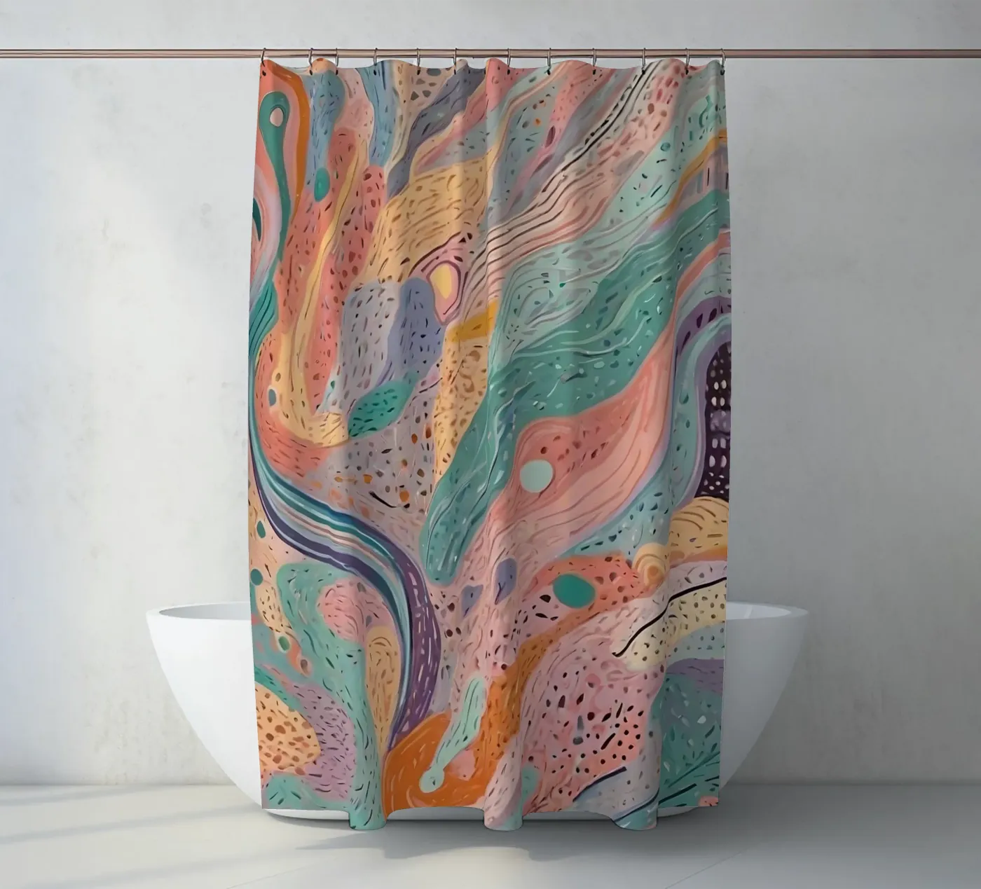 Modello astratto tenda da doccia da Charnwood Prints