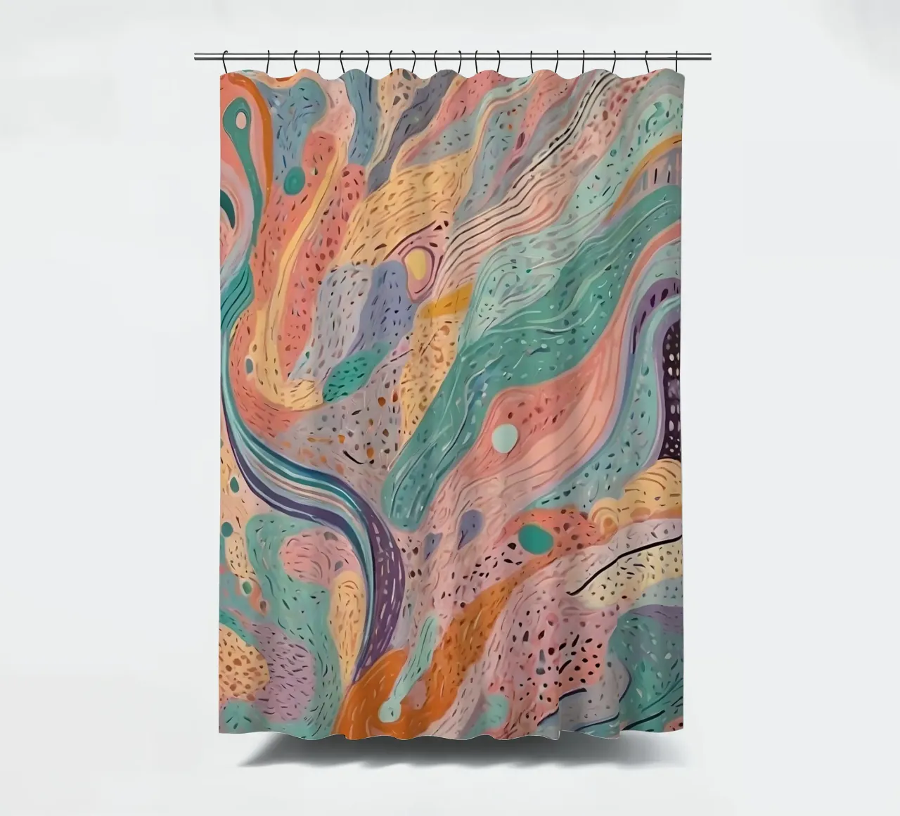 Abstract Pattern shower curtain by Charnwood Prints
