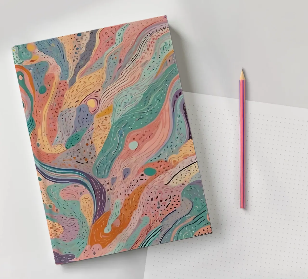 Abstraktes Muster Notizbuch von Charnwood Prints