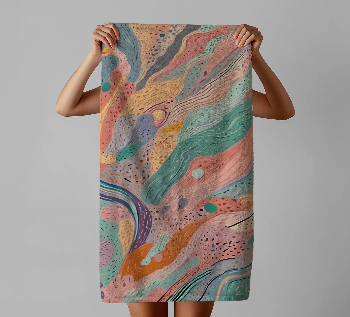 Modello astratto asciugamano da bagno da Charnwood Prints