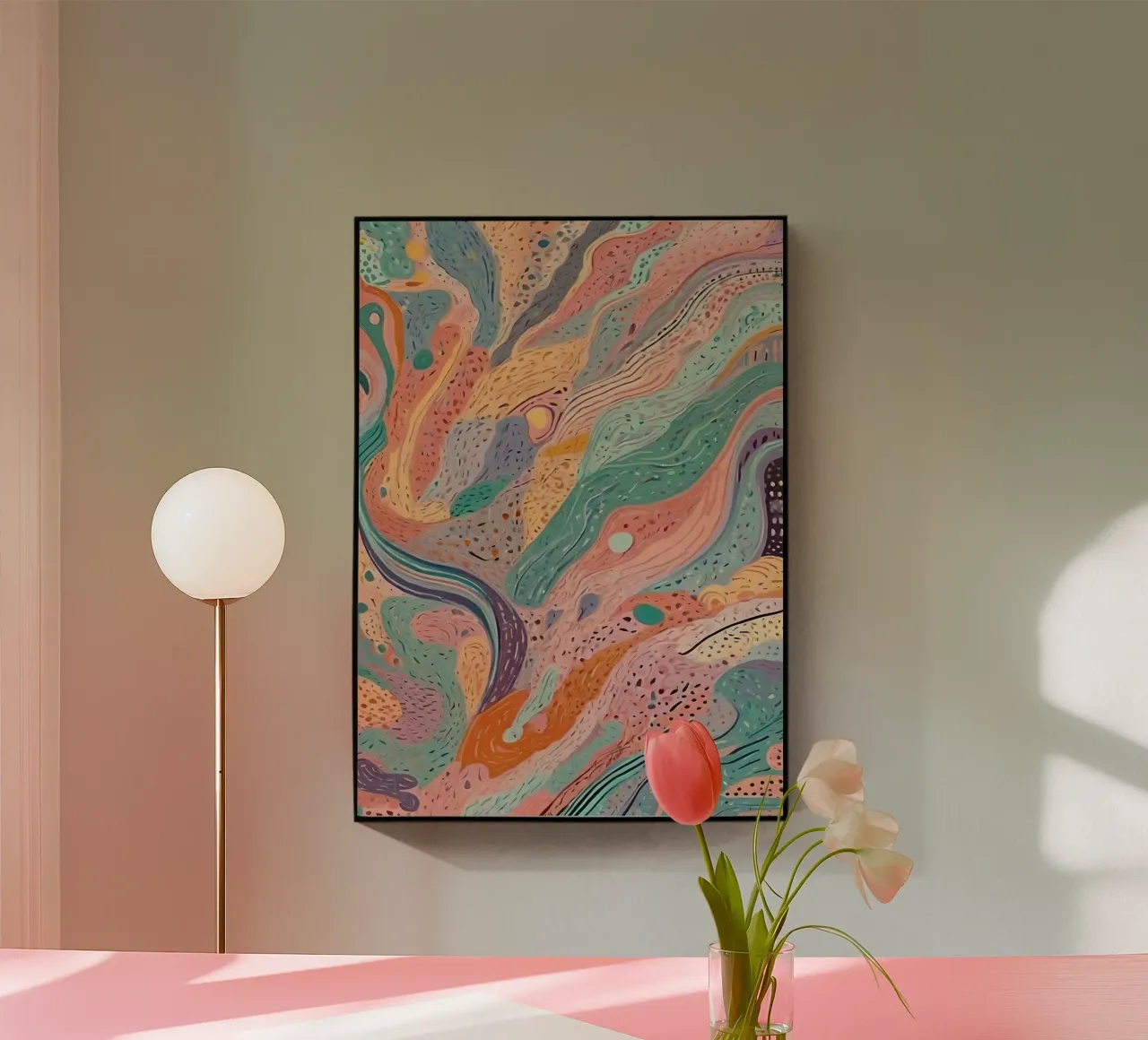 Modello astratto plexiglass da Charnwood Prints