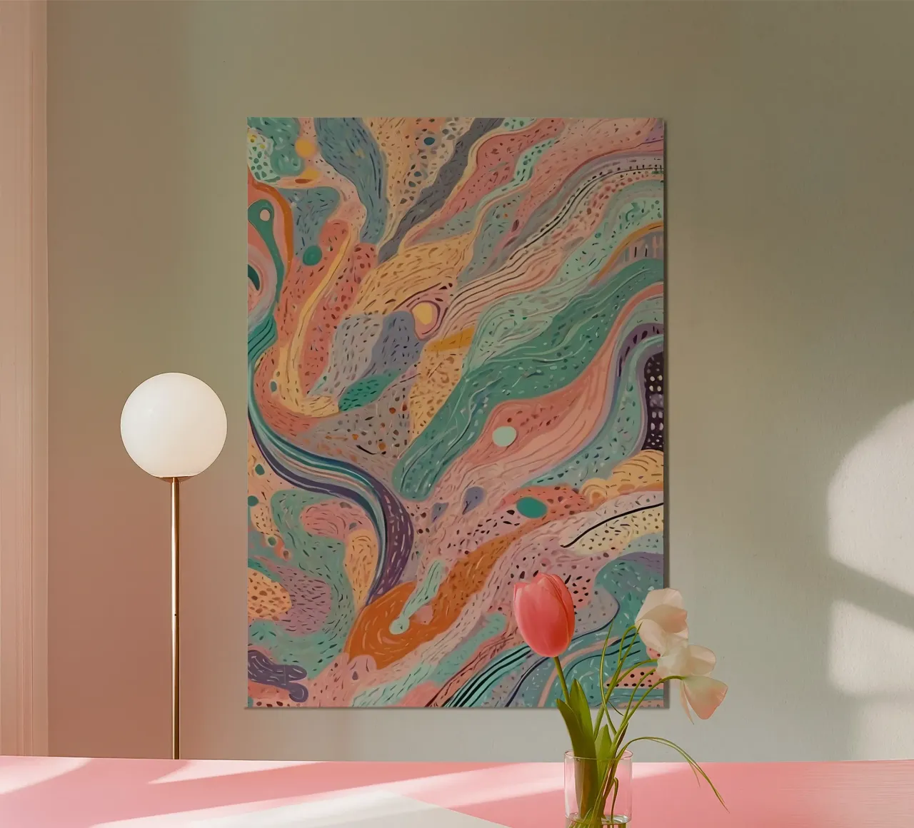 Modello astratto alluminio dibond da Charnwood Prints