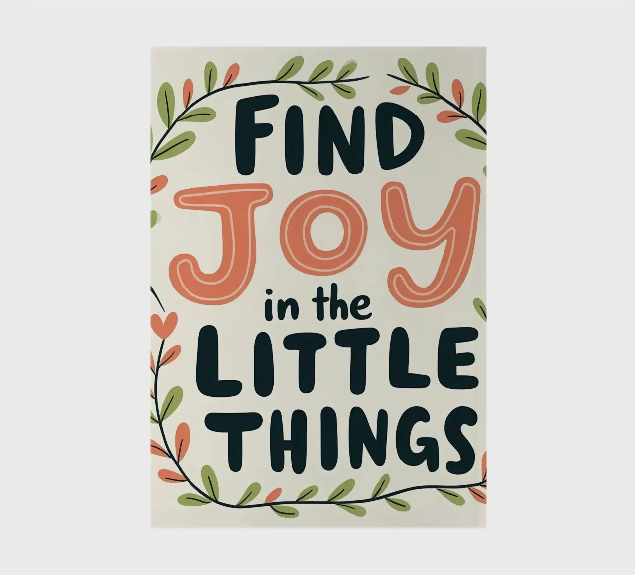 Find Joy in the Little Things notebook by inspirational quote