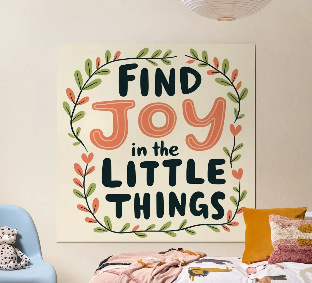 Find Joy in the Little Things poster by inspirational quote