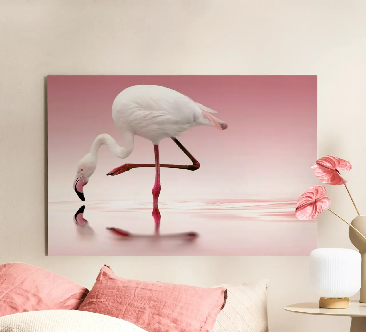 Flamingo Doris Reindl alluminio dibond da Pictufy