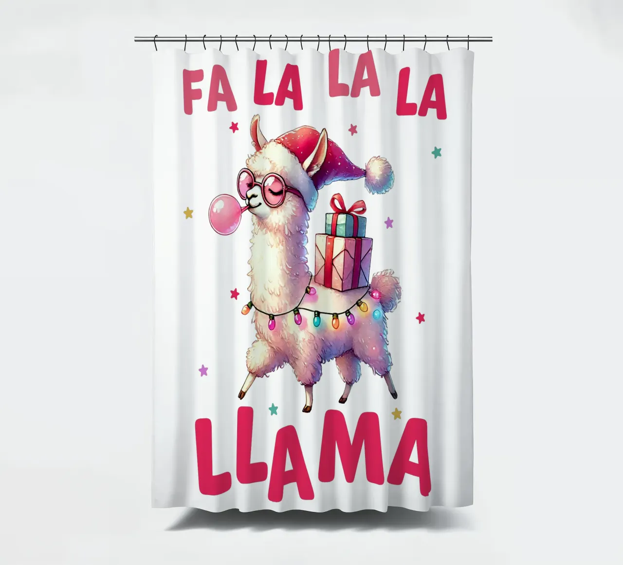 Fa La La La Llama Duschvorhang von edsonramosart