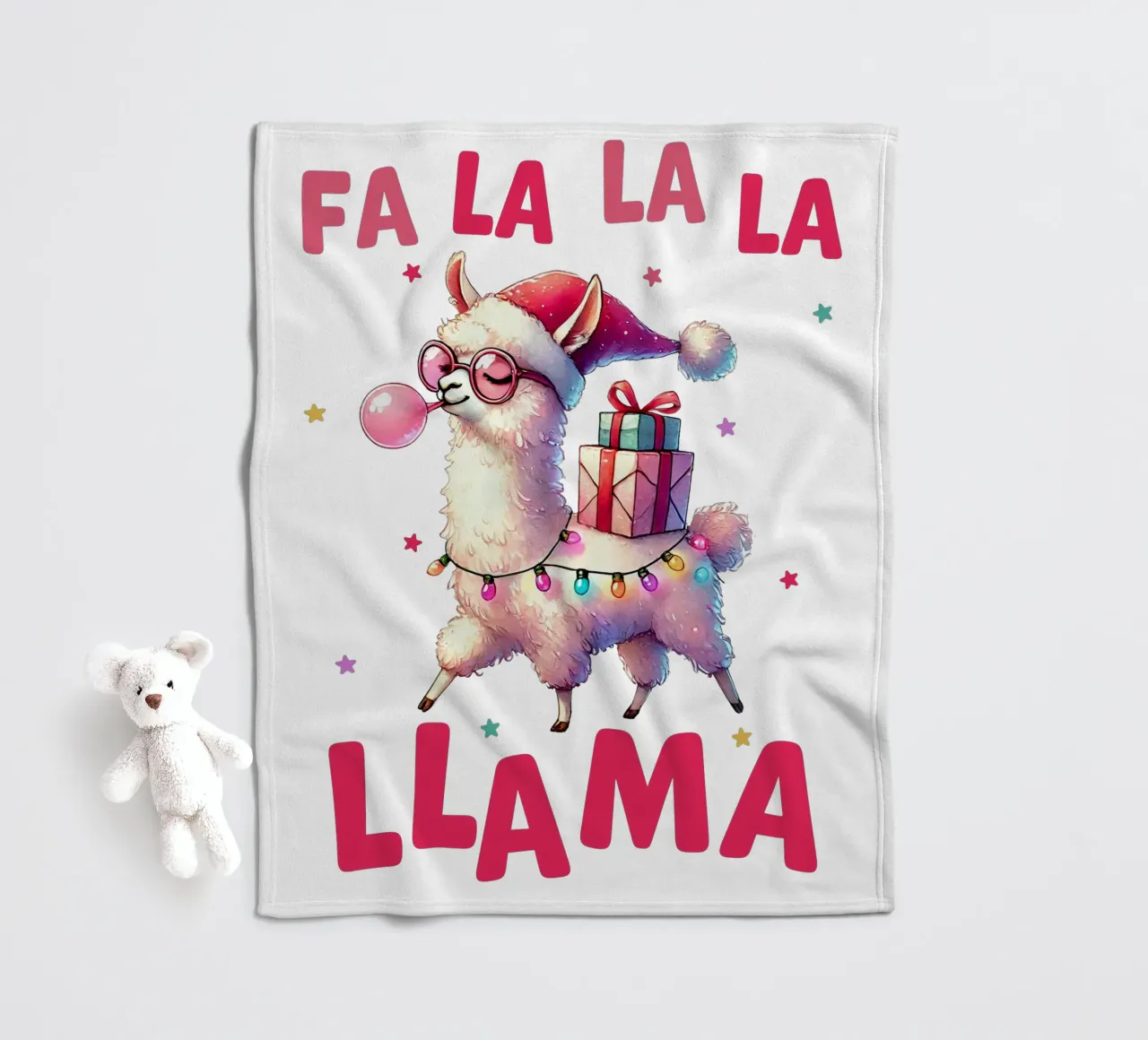 Fa La La La Llama coperta in pile da edsonramosart