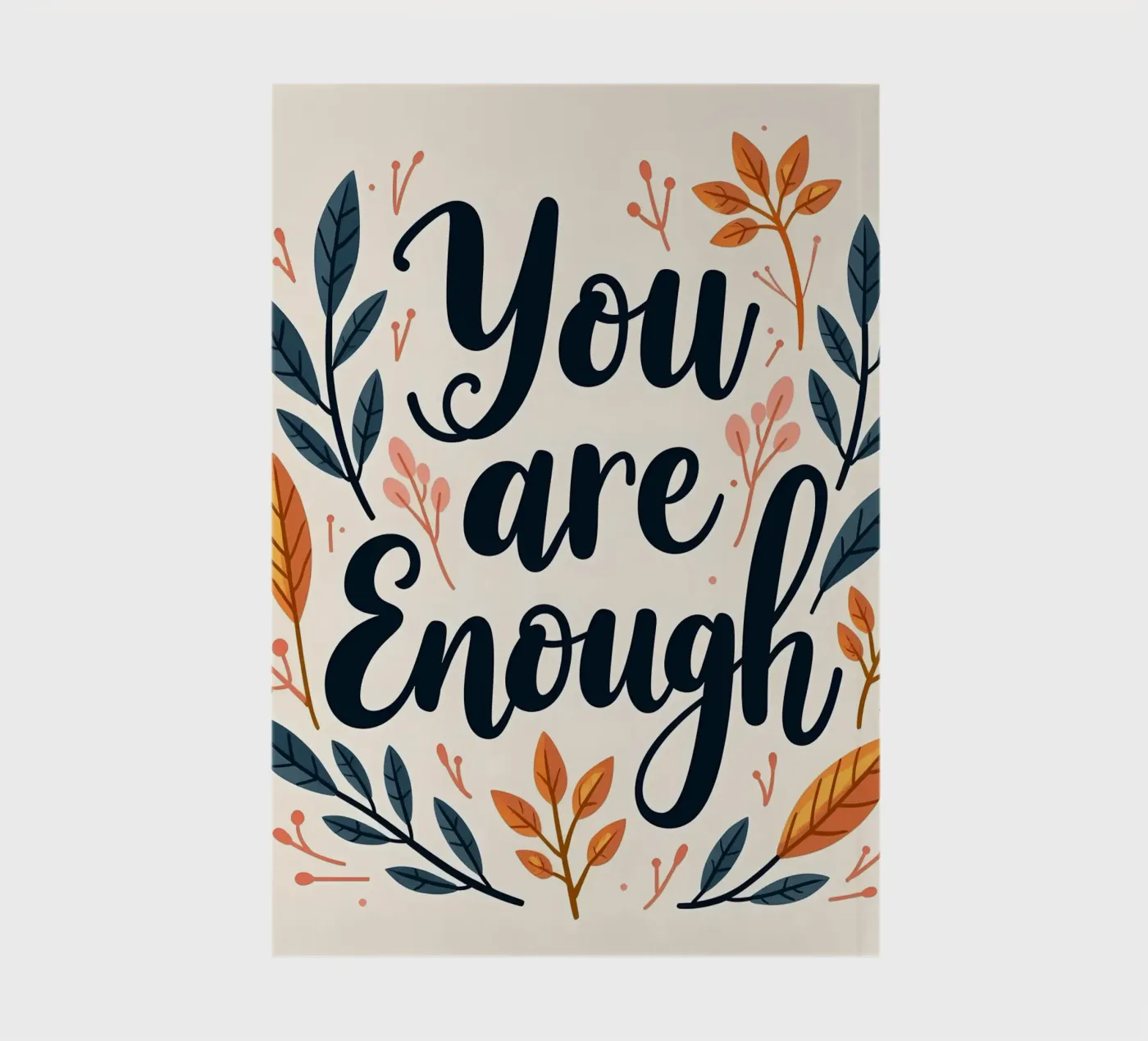 You Are Enough notebook by inspirational quote