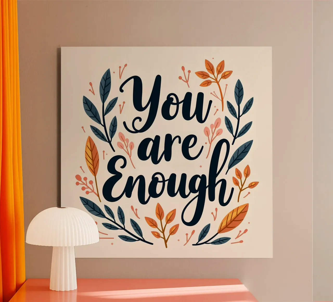 Tu sei abbastanza alluminio dibond da inspirational quote