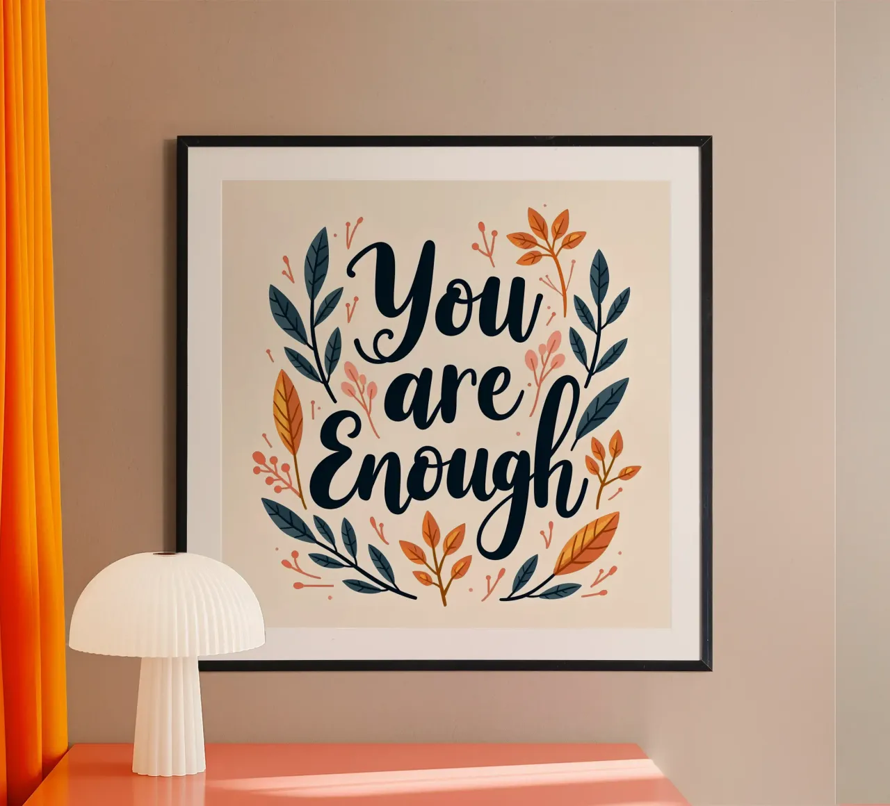 Tu sei abbastanza poster da inspirational quote