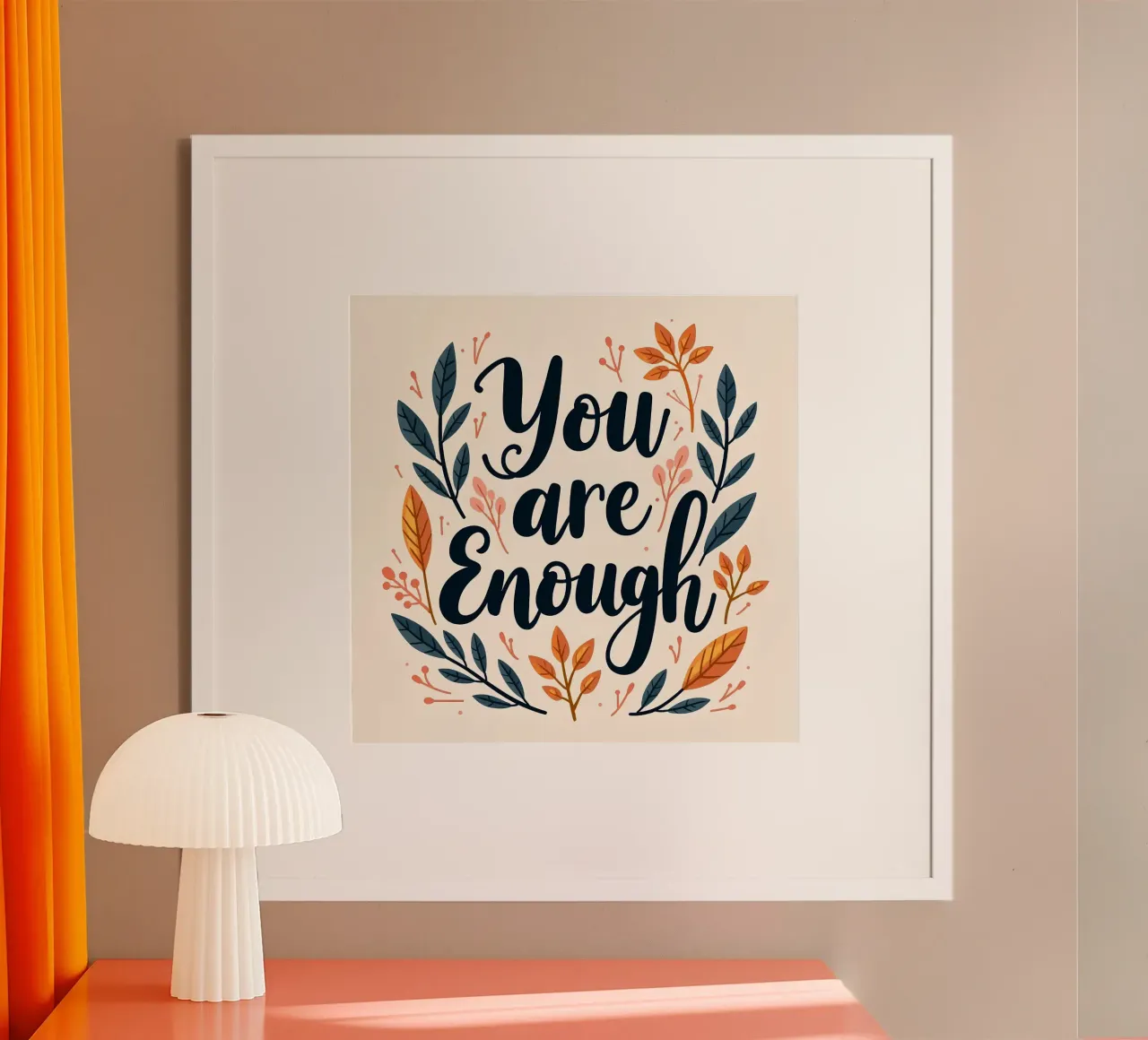 Tu sei abbastanza poster da inspirational quote