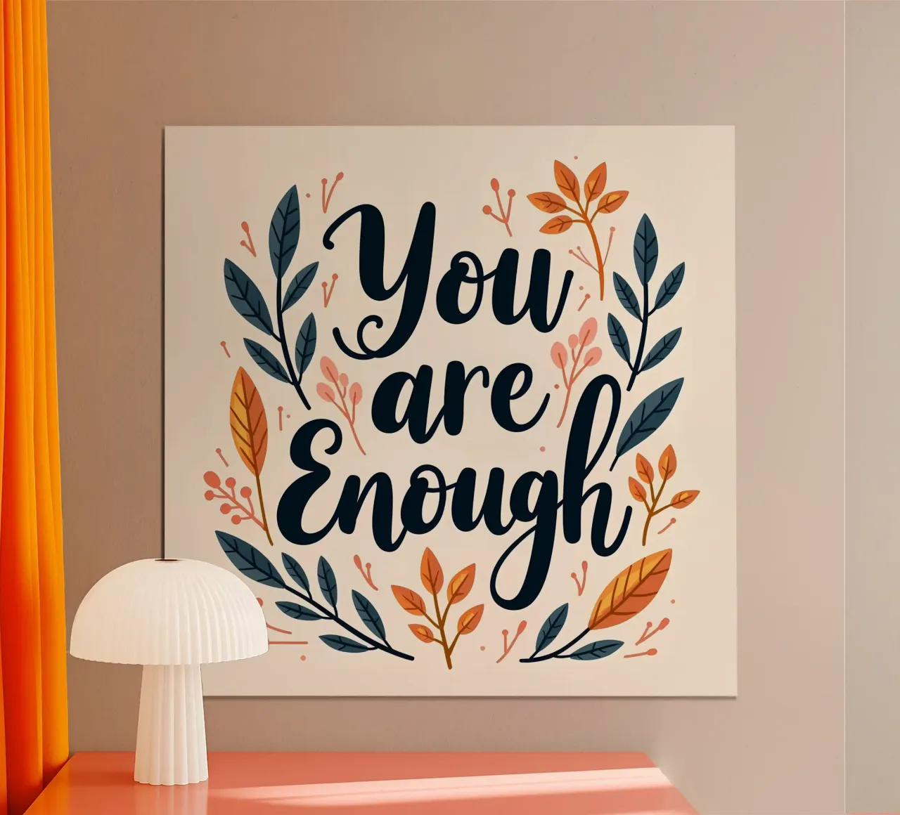 Tu sei abbastanza poster da inspirational quote