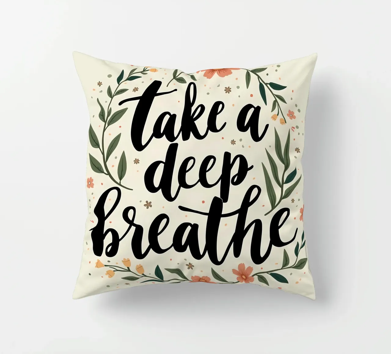 Respirare profondamente cuscino da inspirational quote