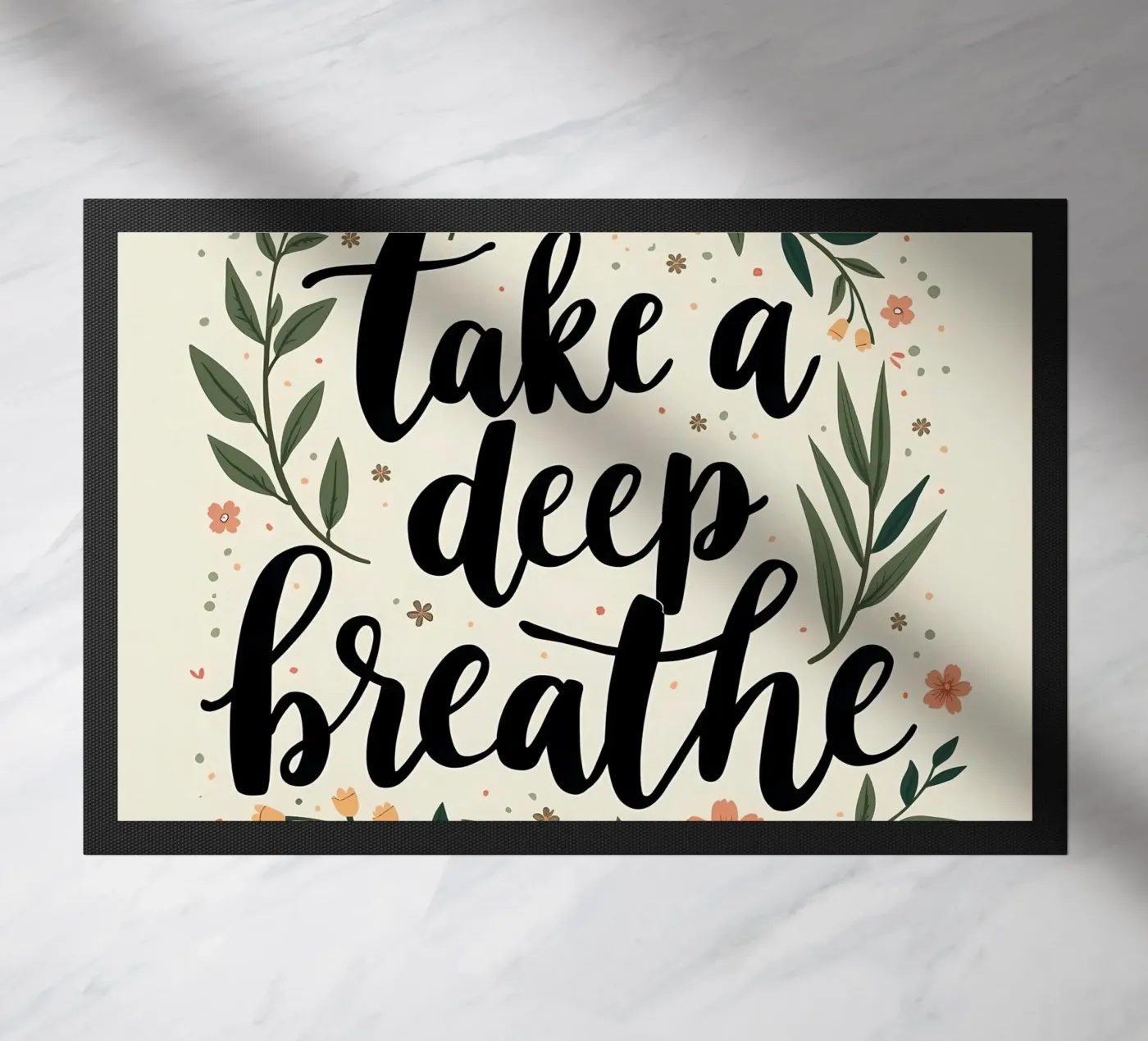 Respirare profondamente zerbino da inspirational quote