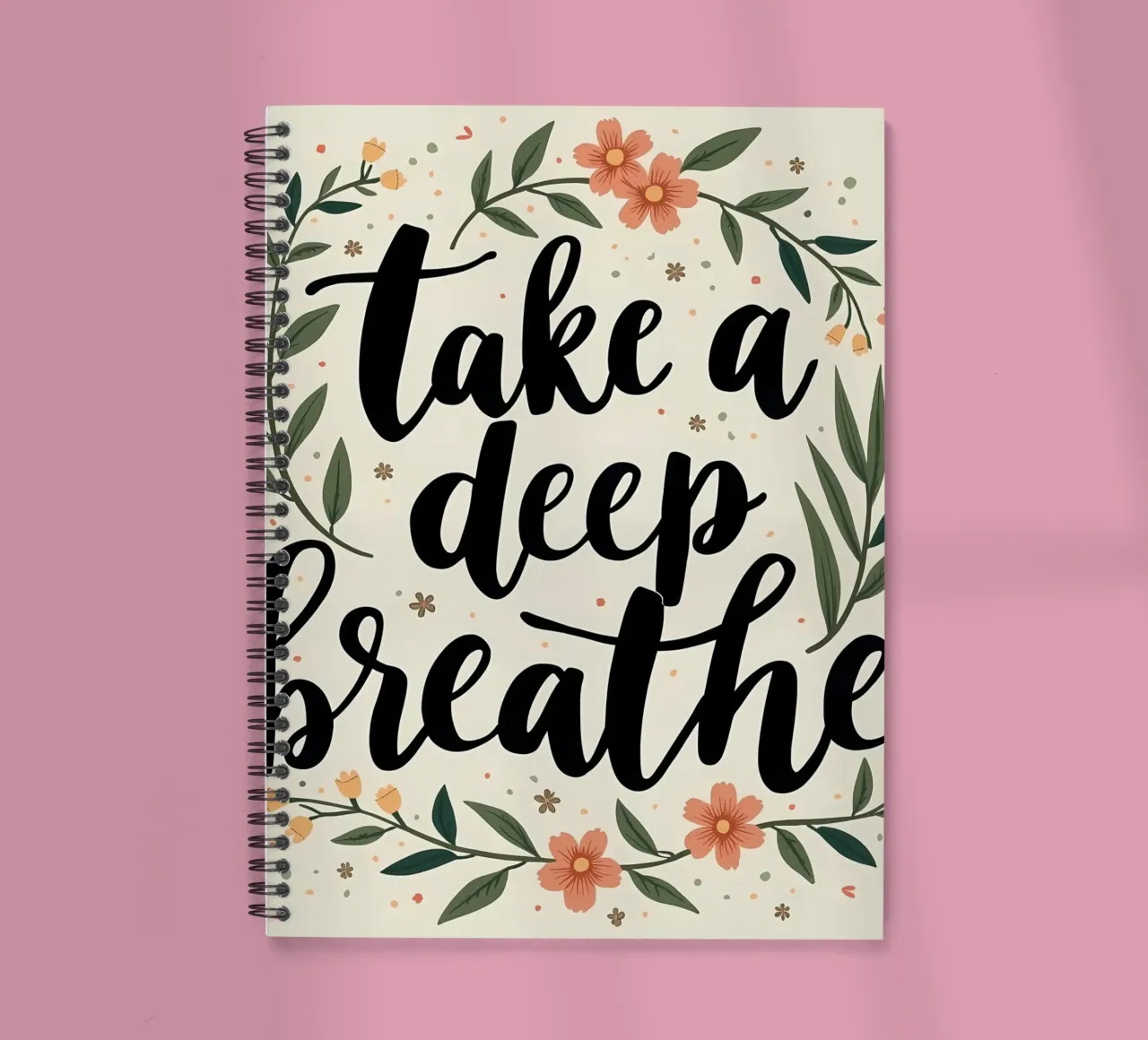 Take a Deep Breath spiral notebook by inspirational quote