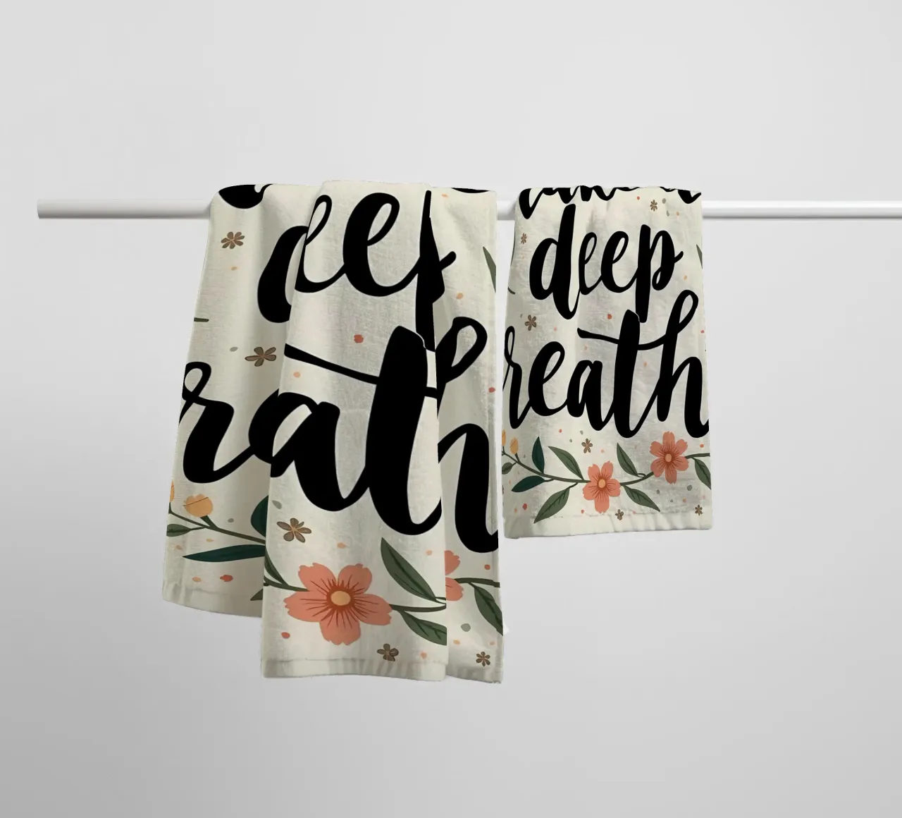 Respirare profondamente asciugamano da bagno da inspirational quote