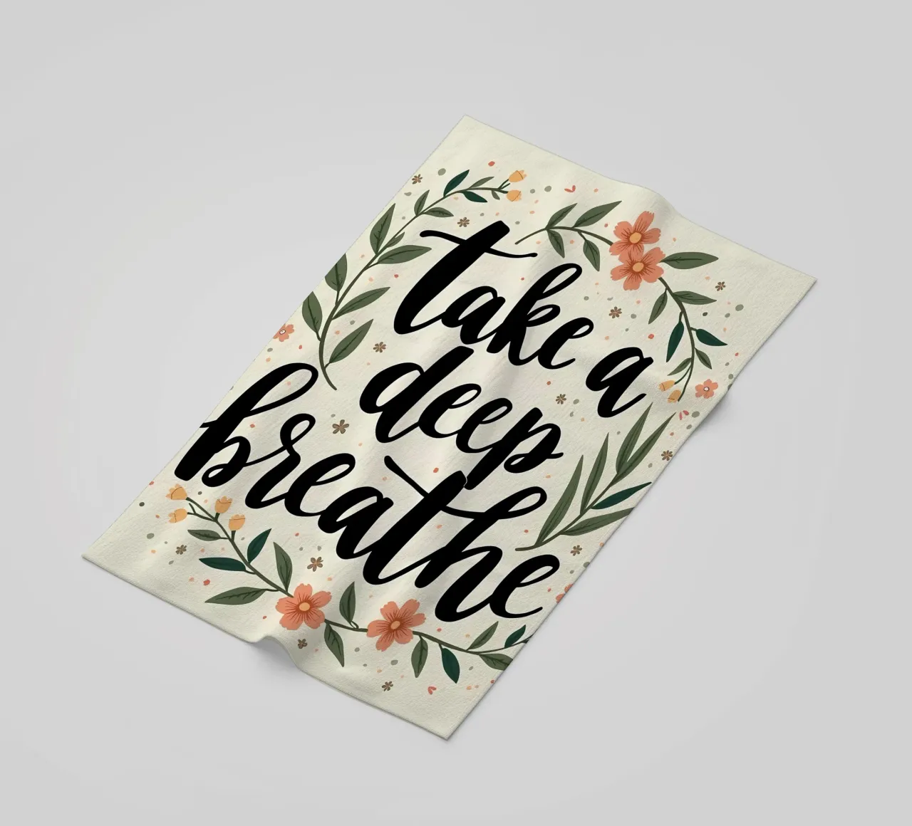 Respirare profondamente telo mare da inspirational quote