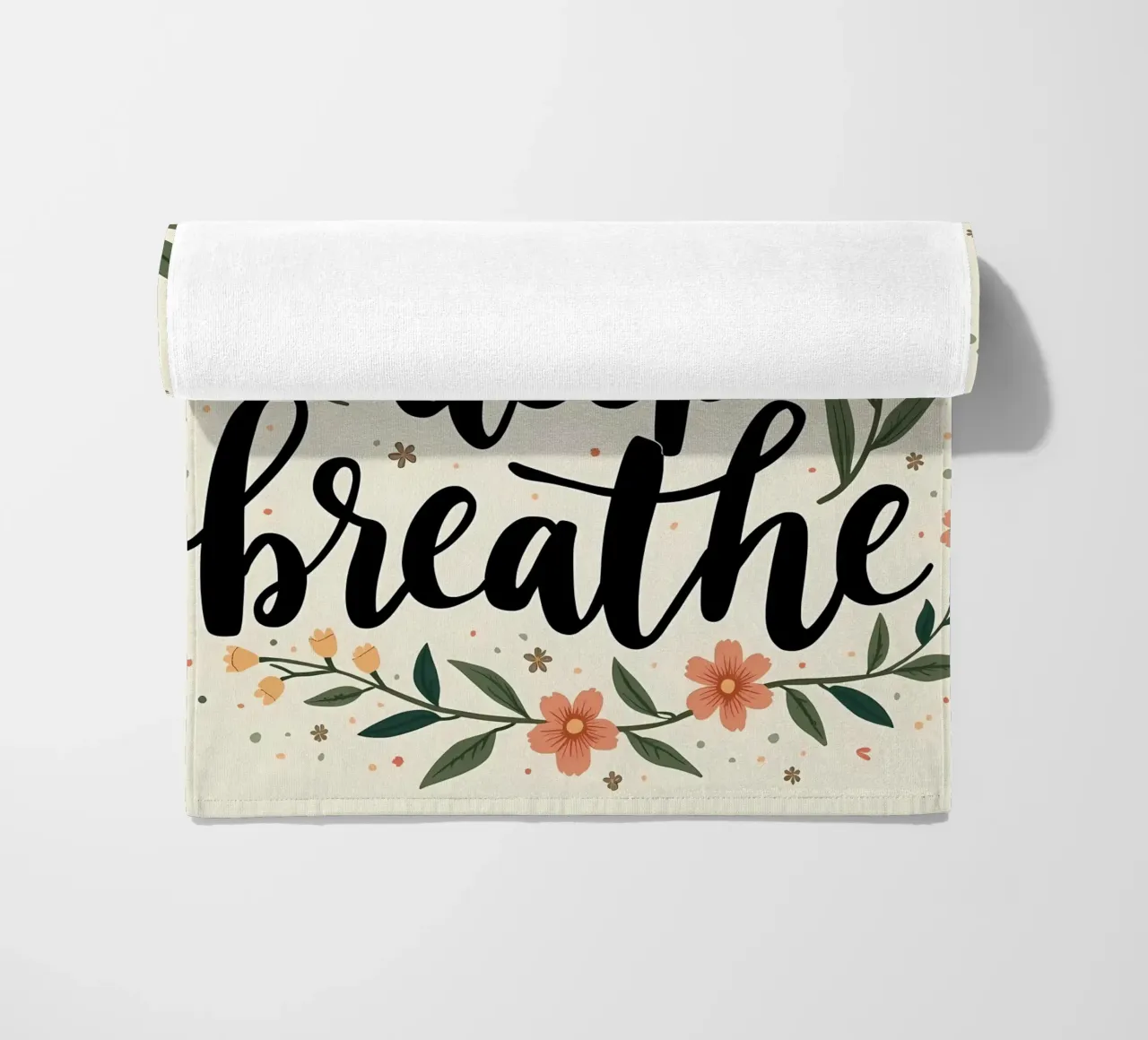 Respirare profondamente telo mare da inspirational quote