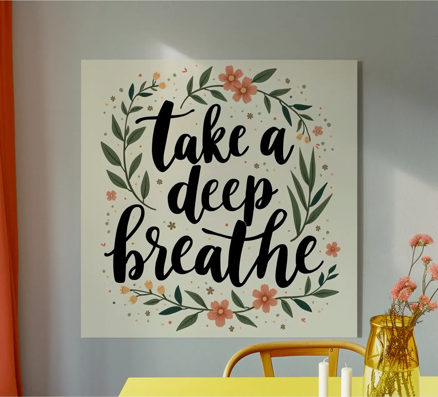 Respirare profondamente plexiglass da inspirational quote