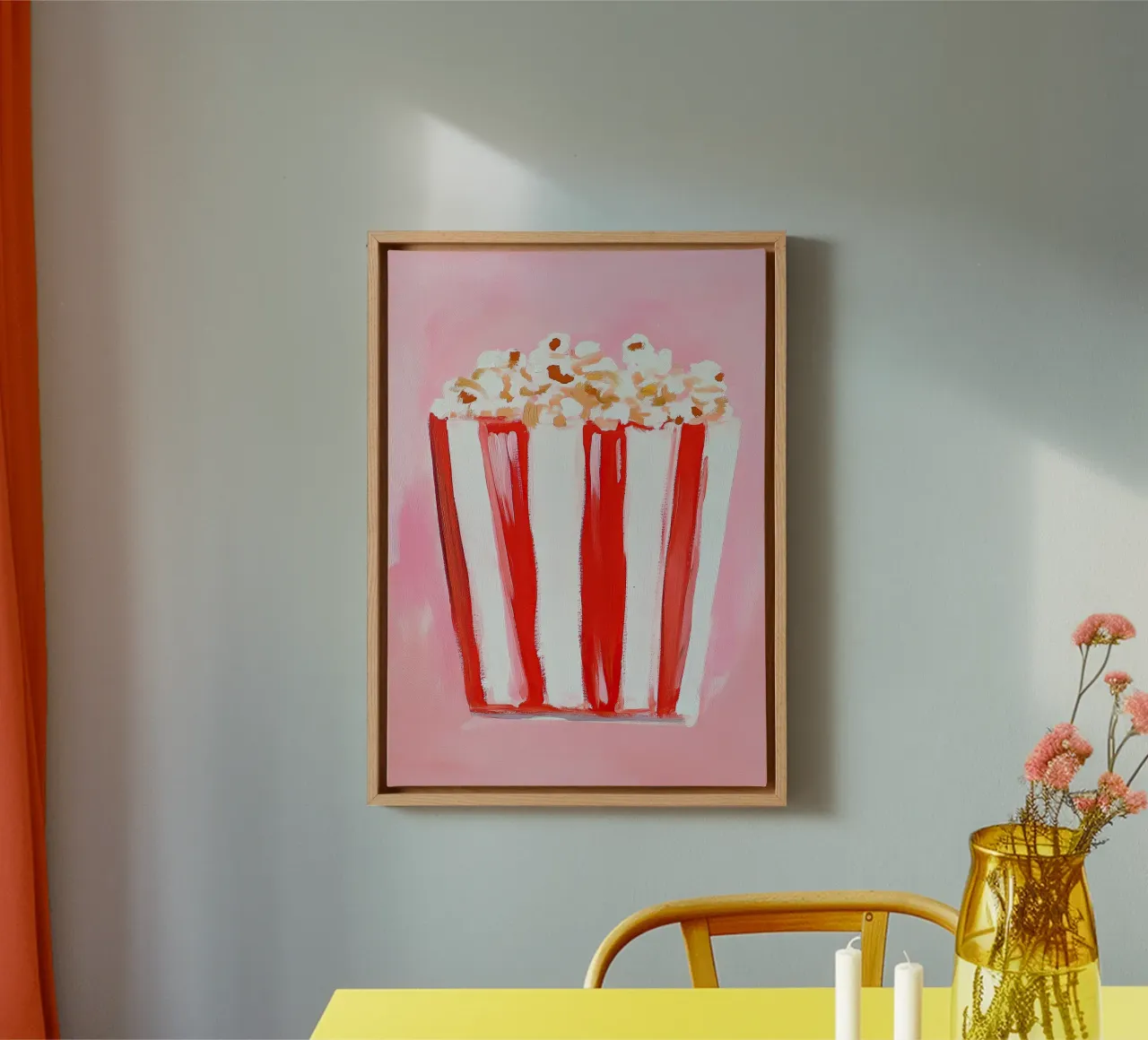 Popcorn tela con Cornice a cassetta da Euphoria Theresa