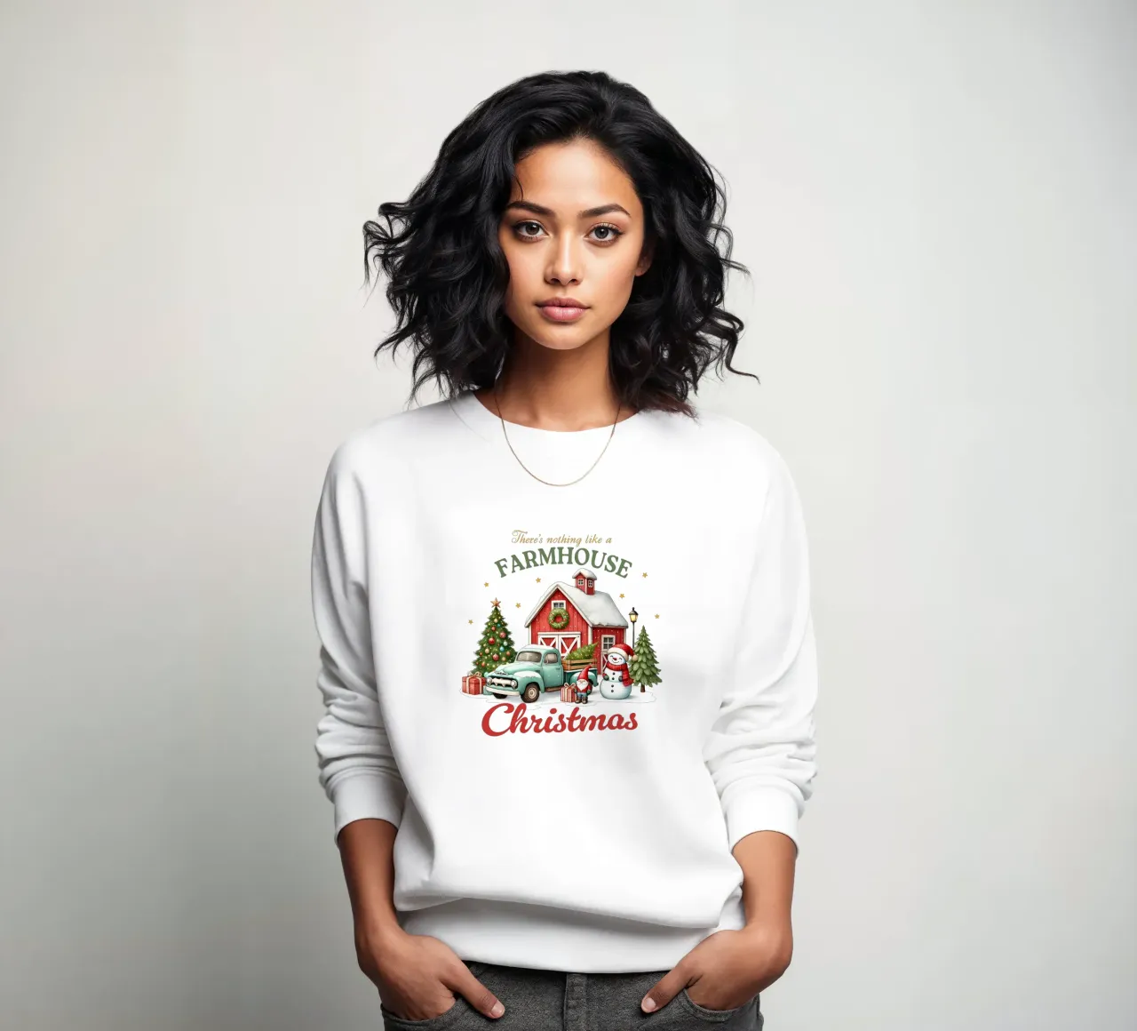 There's nothing like a farmhouse christmas felpa da edsonramosart