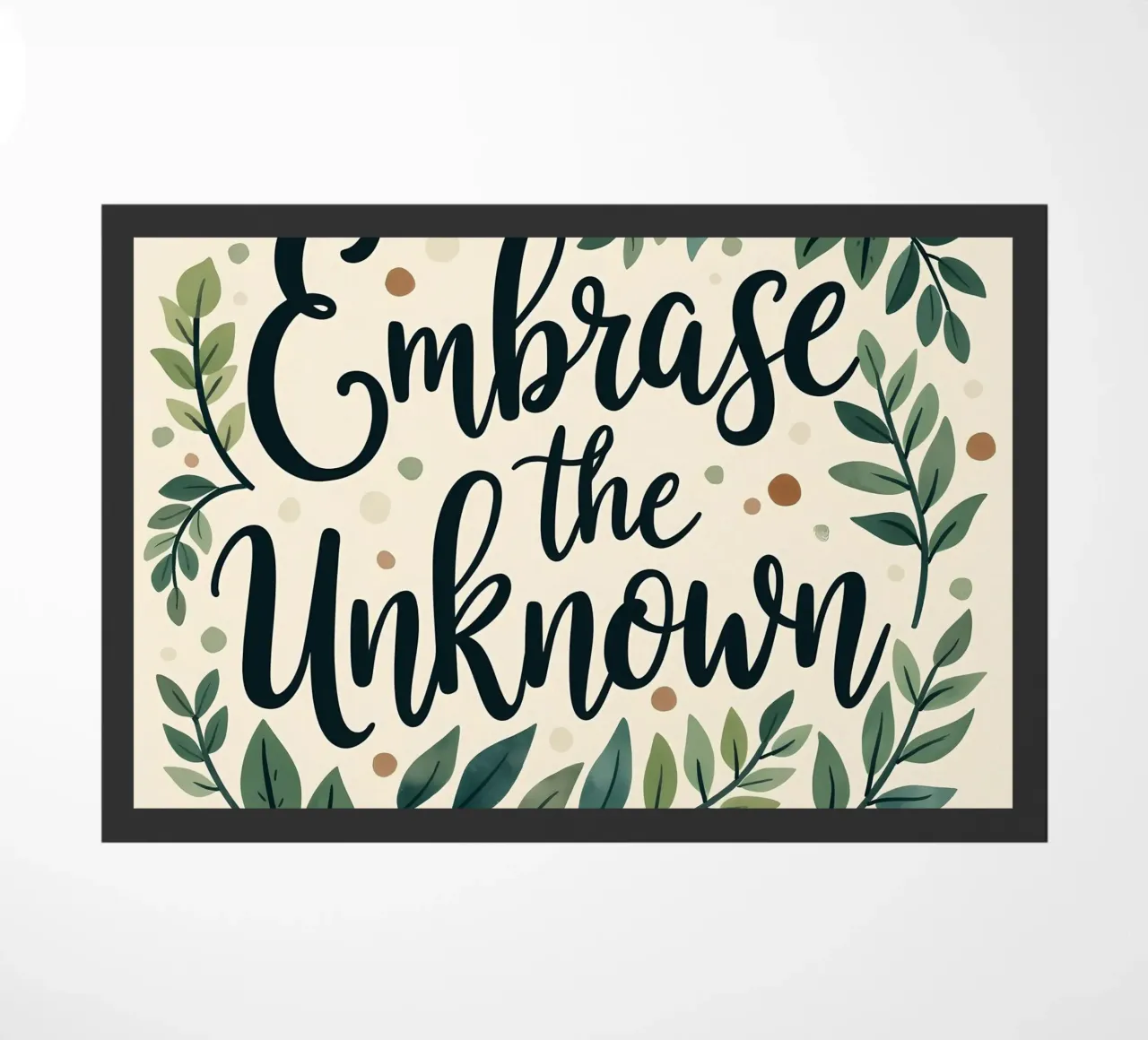 Abbracciare l'ignoto zerbino da inspirational quote