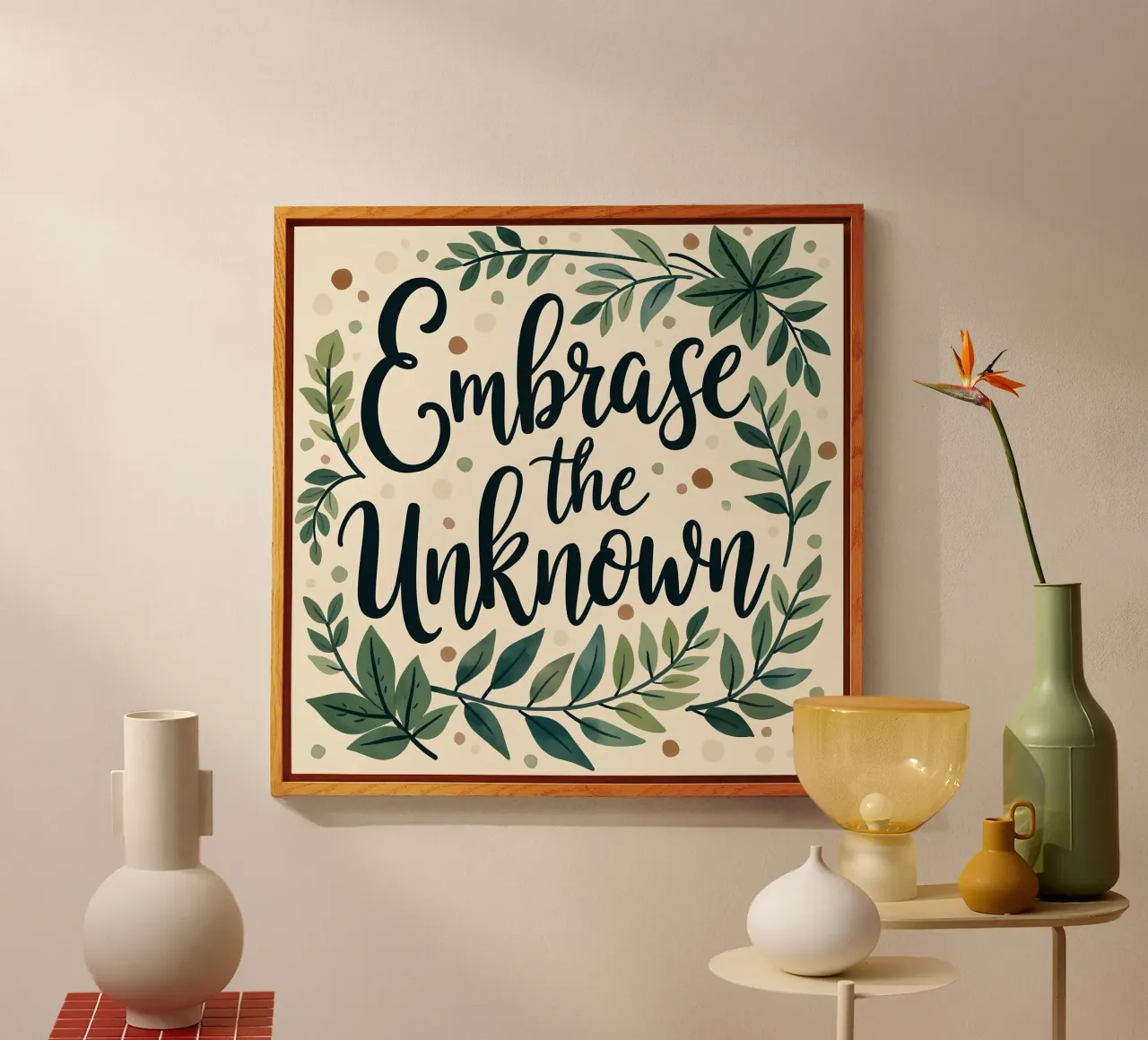 Embrace the Unknown plexiglass da inspirational quote