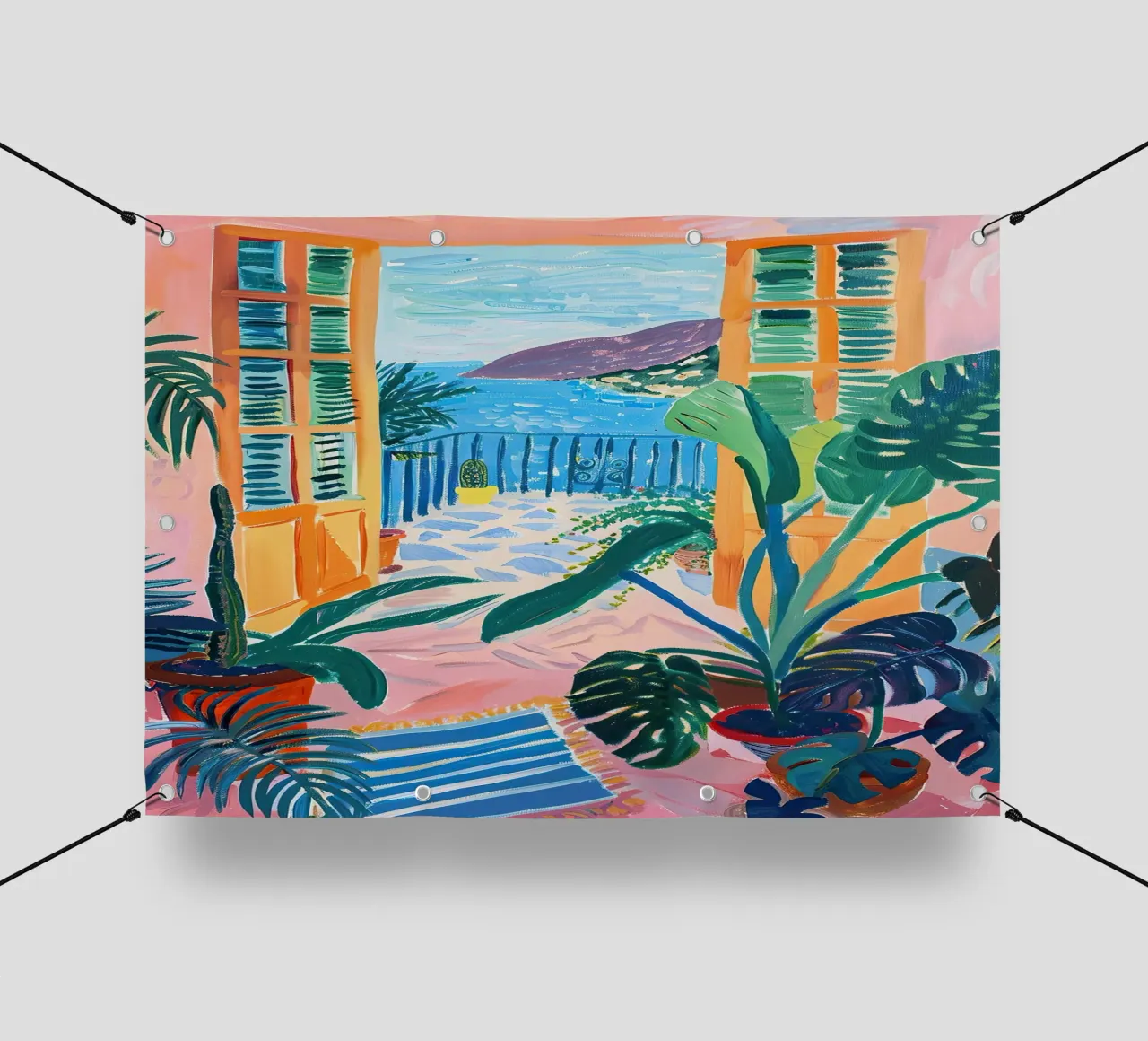Open Window Monstera pvc cover by Euphoria Theresa