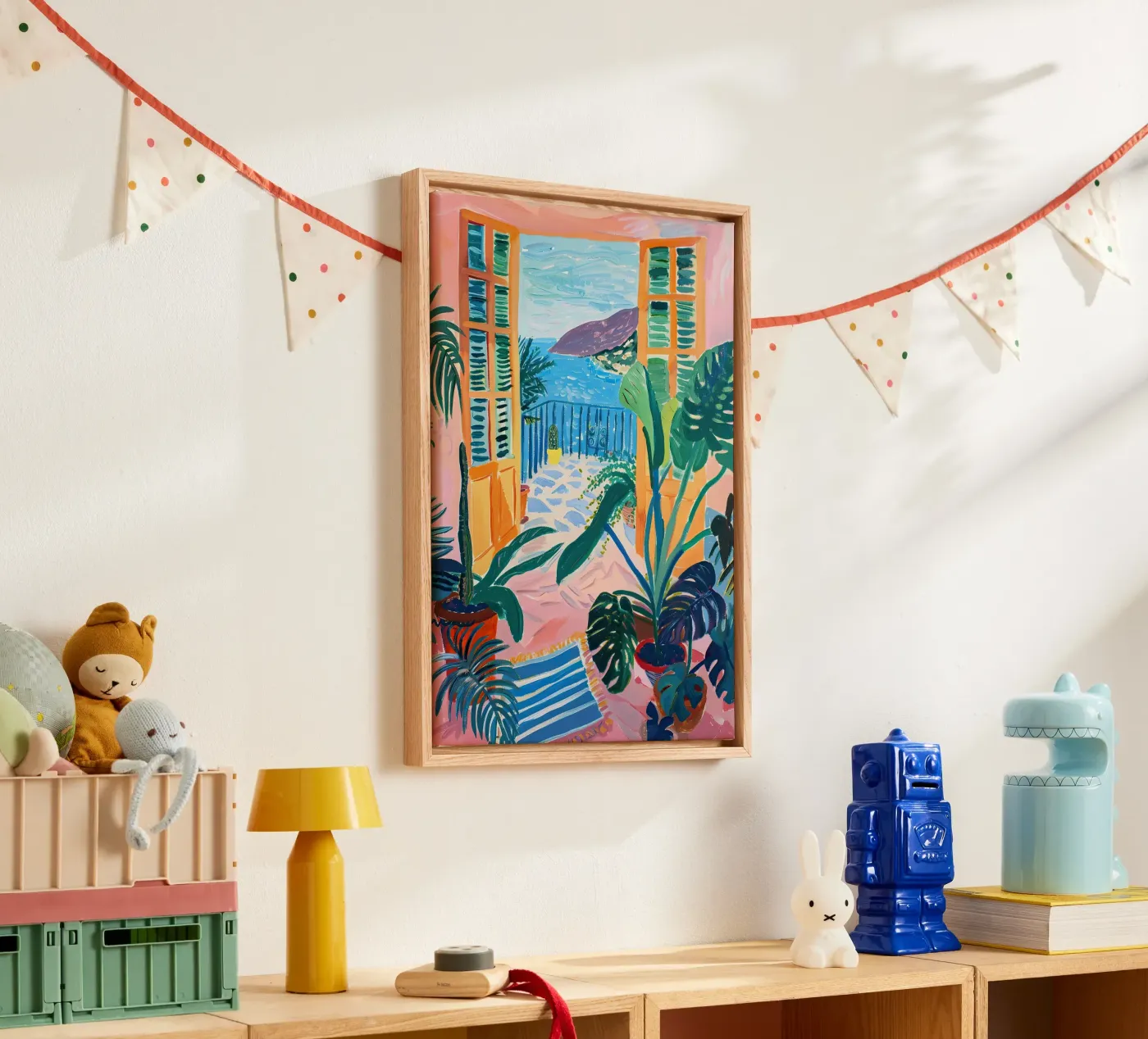 Open Window Monstera canvas by Euphoria Theresa