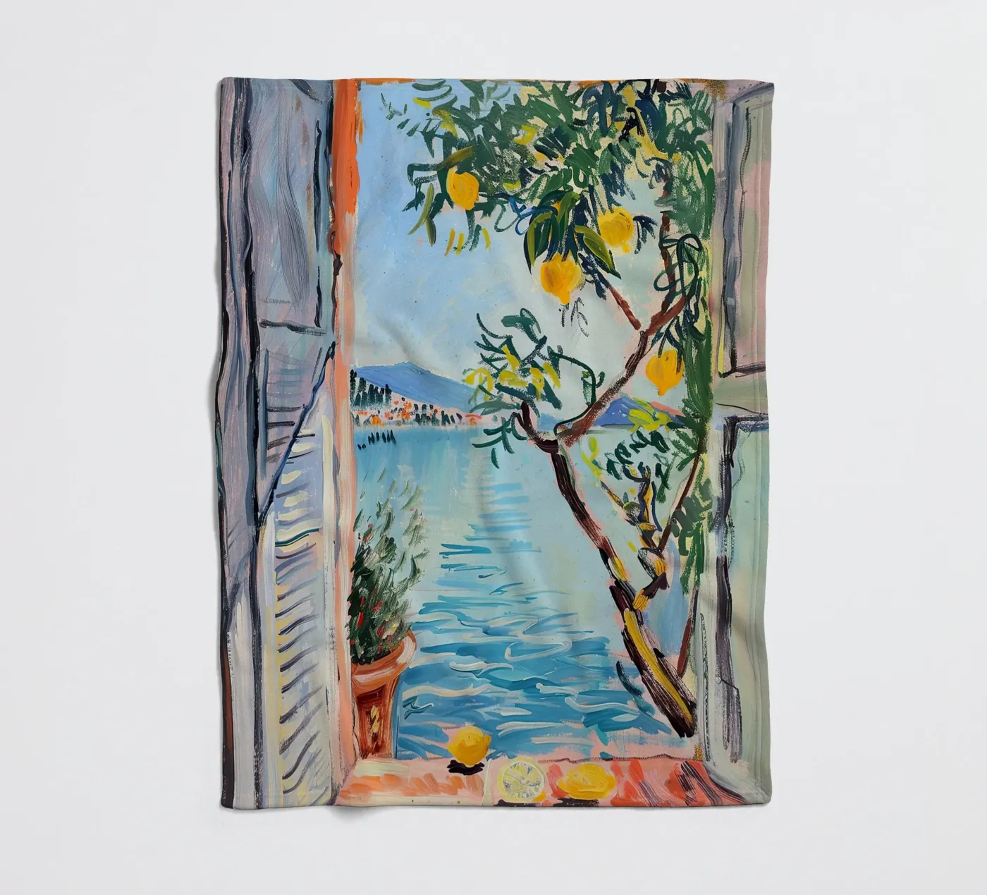 Open Window fleece blanket by Euphoria Theresa