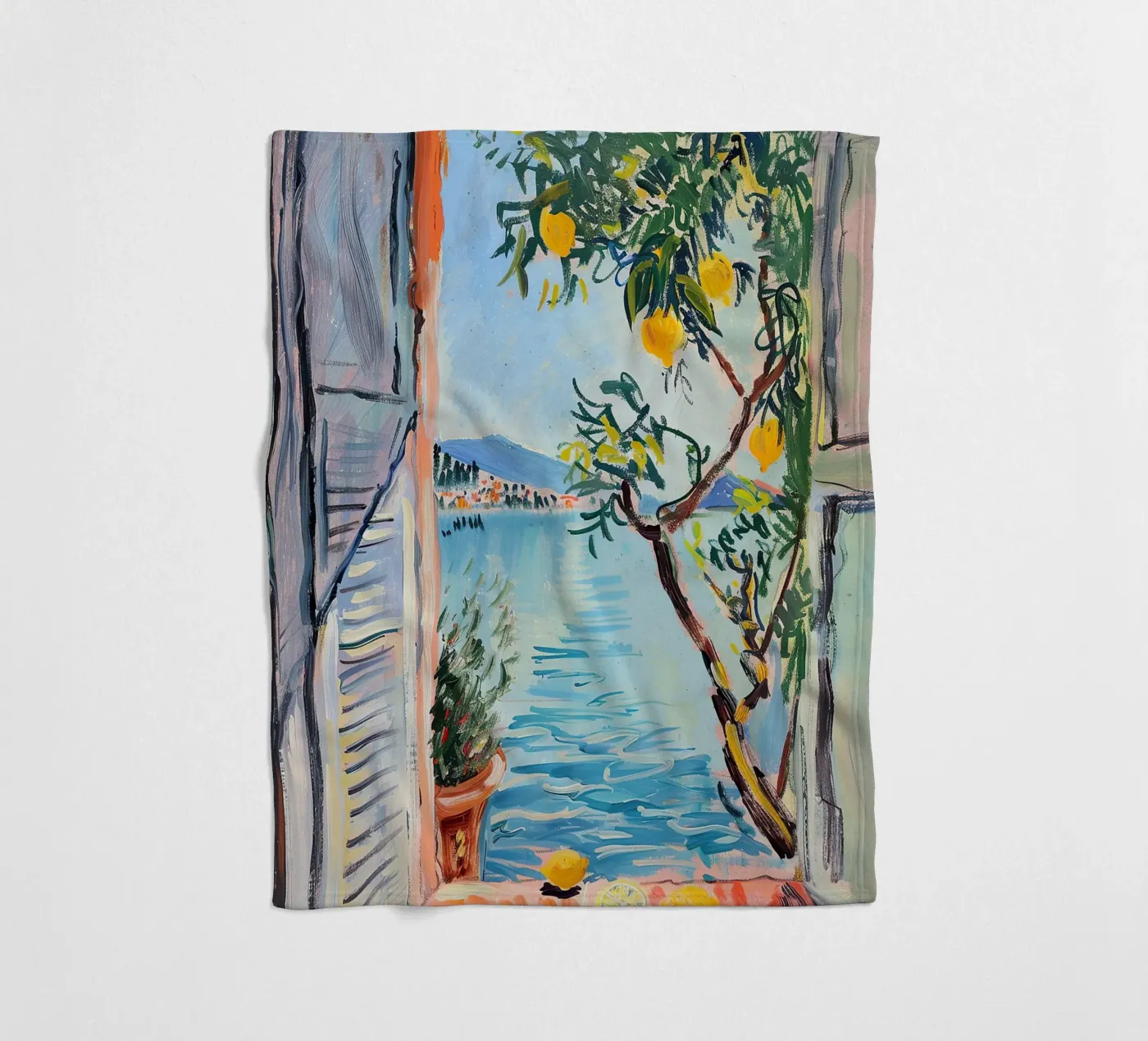 Open Window fleece blanket by Euphoria Theresa
