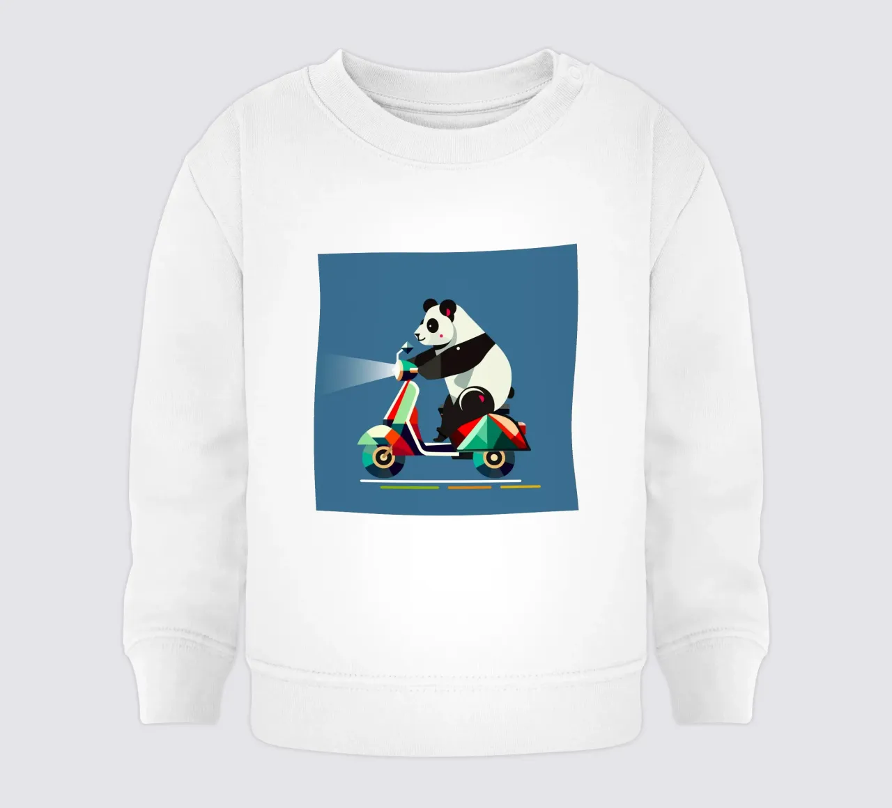 Un panda più simpatico su uno scooter colorato felpa neonato da namosh