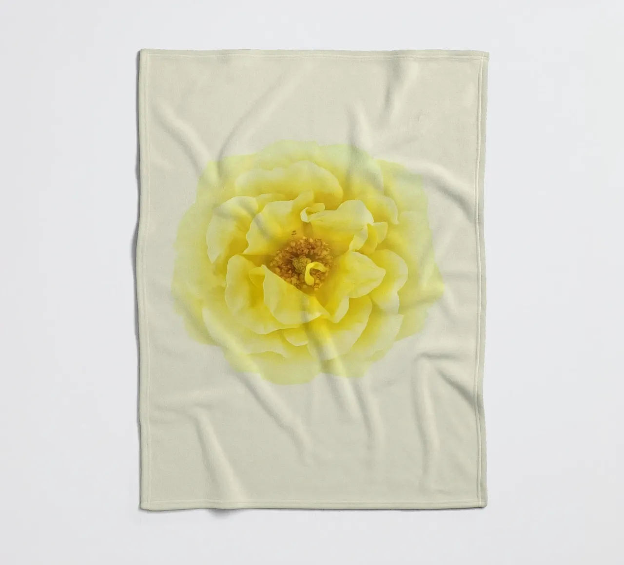 Une floraison d'une douce élégance : La rose jaune plaid polaire de Curious Collections by Marielle Leenders