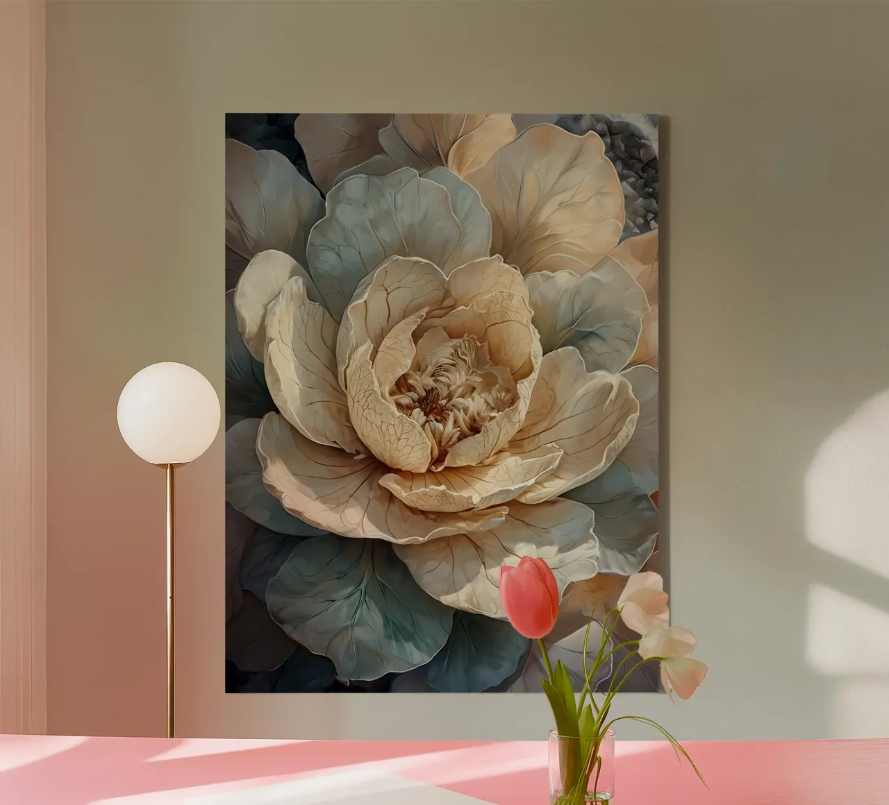 Bloom of Serenity canvas with Floater frame by Artistic-shop