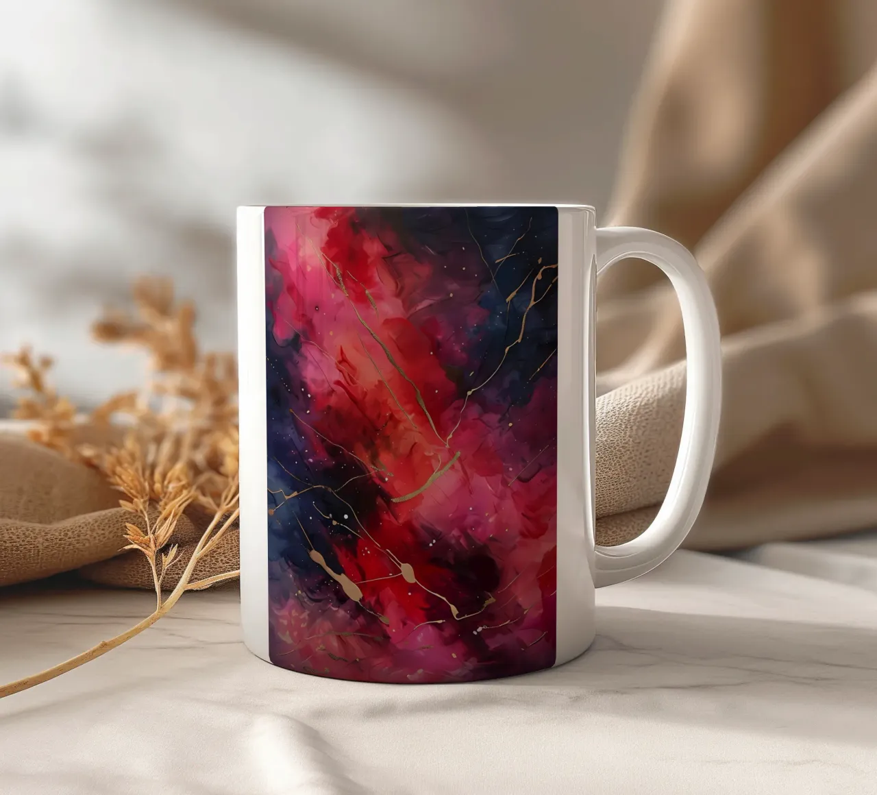 Cosmic Dance ceramic mug by Artistic-shop