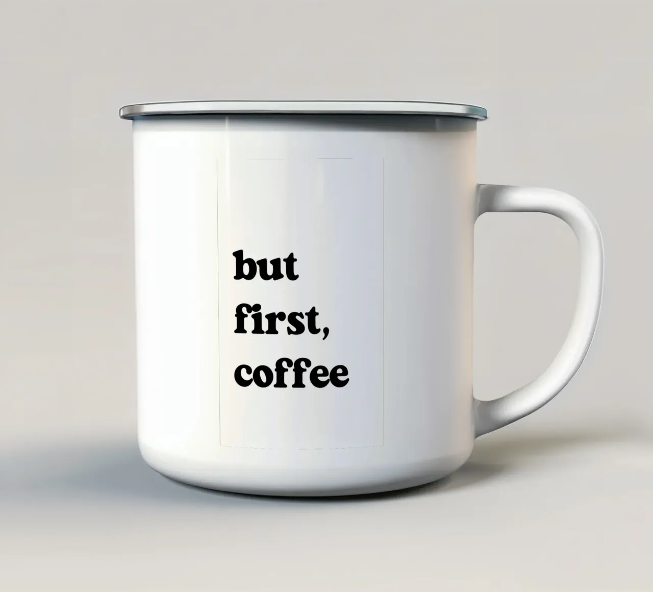 but first, coffee tazza in smalto da LisaArtes