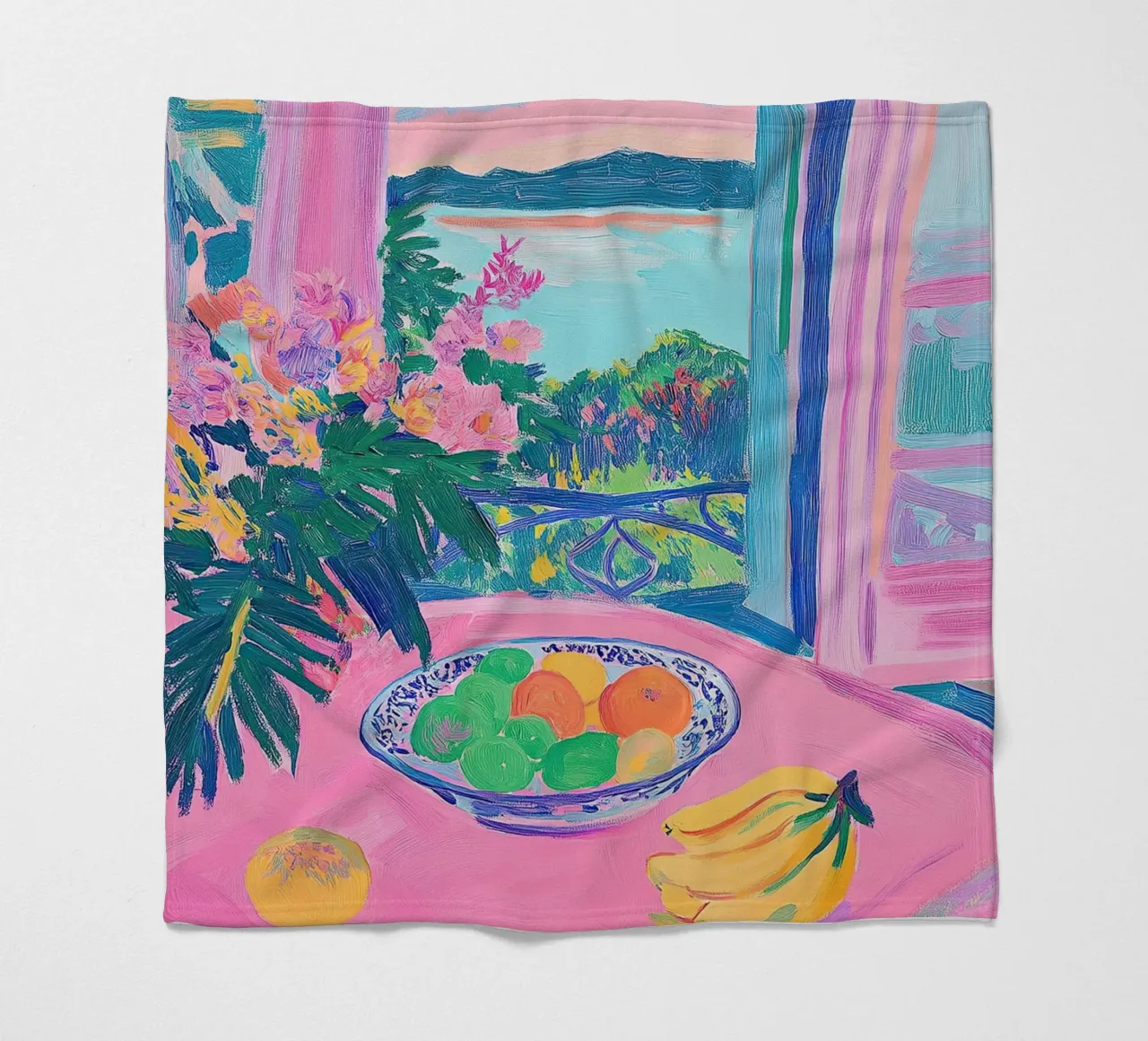 Open Window Rosa Fleecedecke von Euphoria Theresa